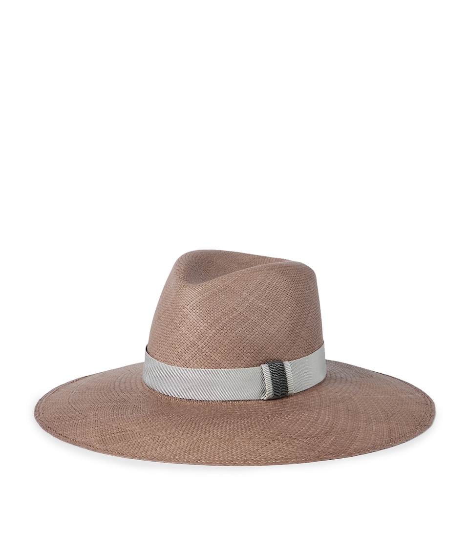 Brunello Cucinelli Straw Trilby Hat