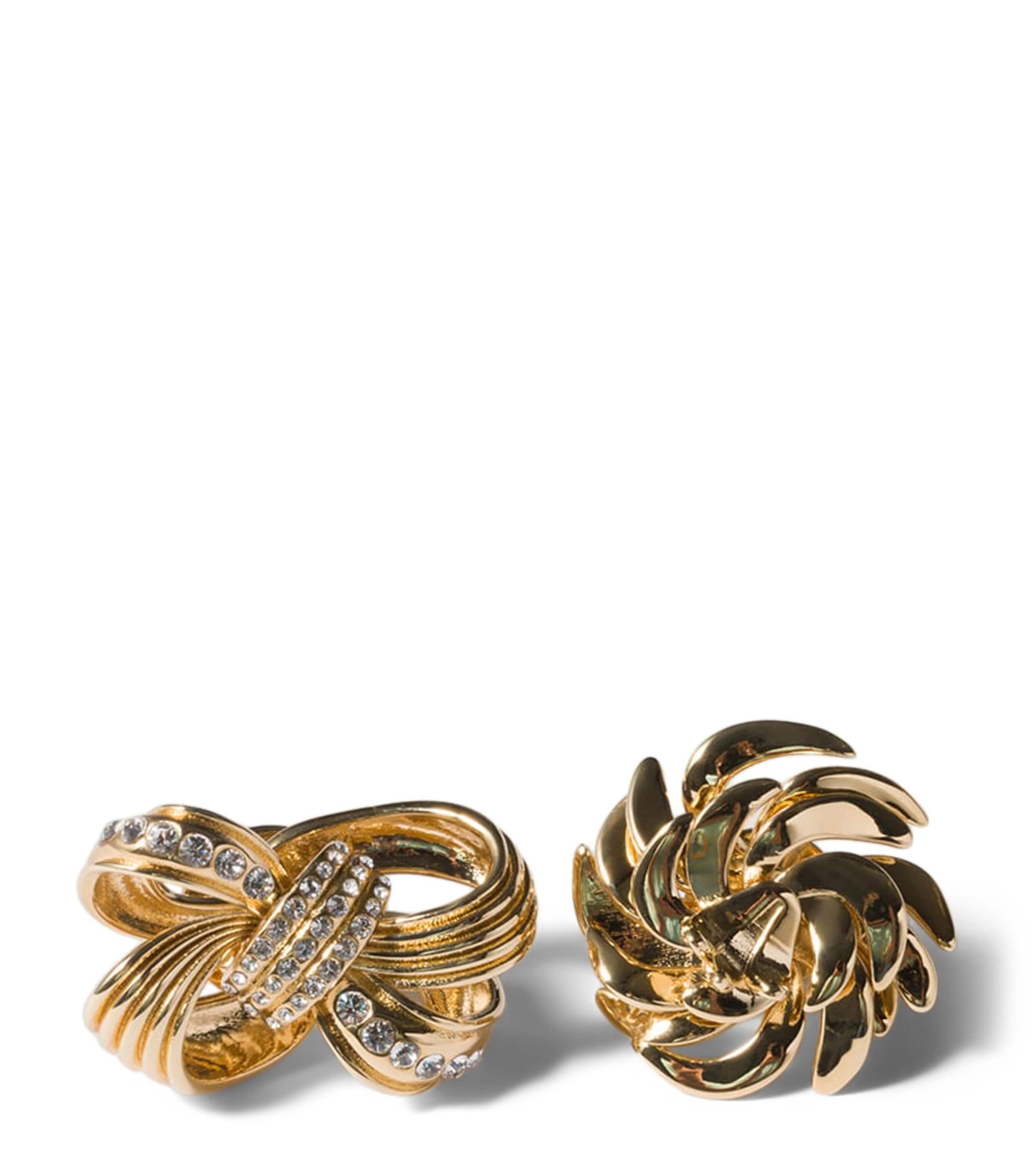 Miu Miu Embellished Asymmetric Earrings Image 1