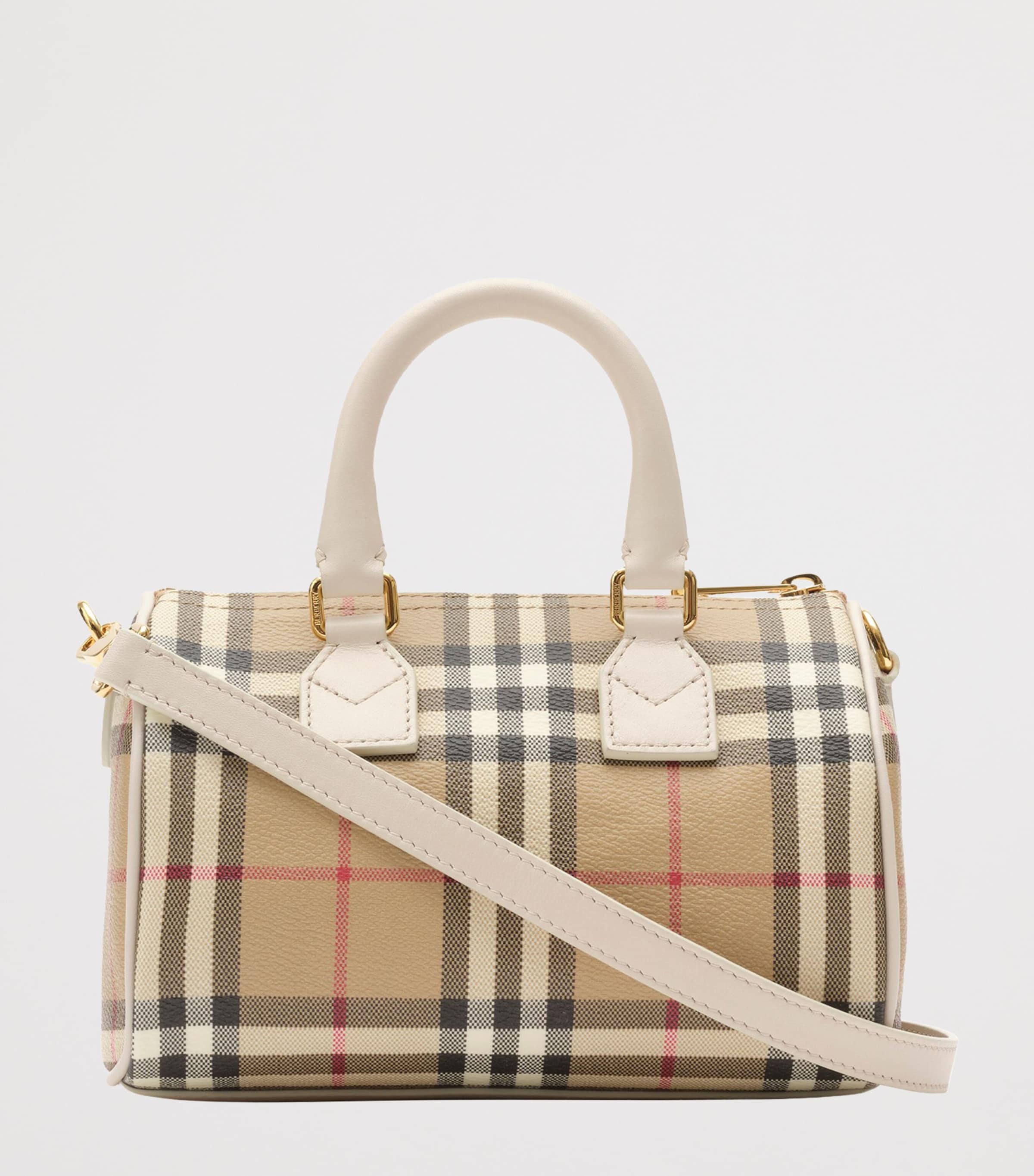 Burberry Mini Cotton Check Bowling Bag Vntg Chk/soap Image 2
