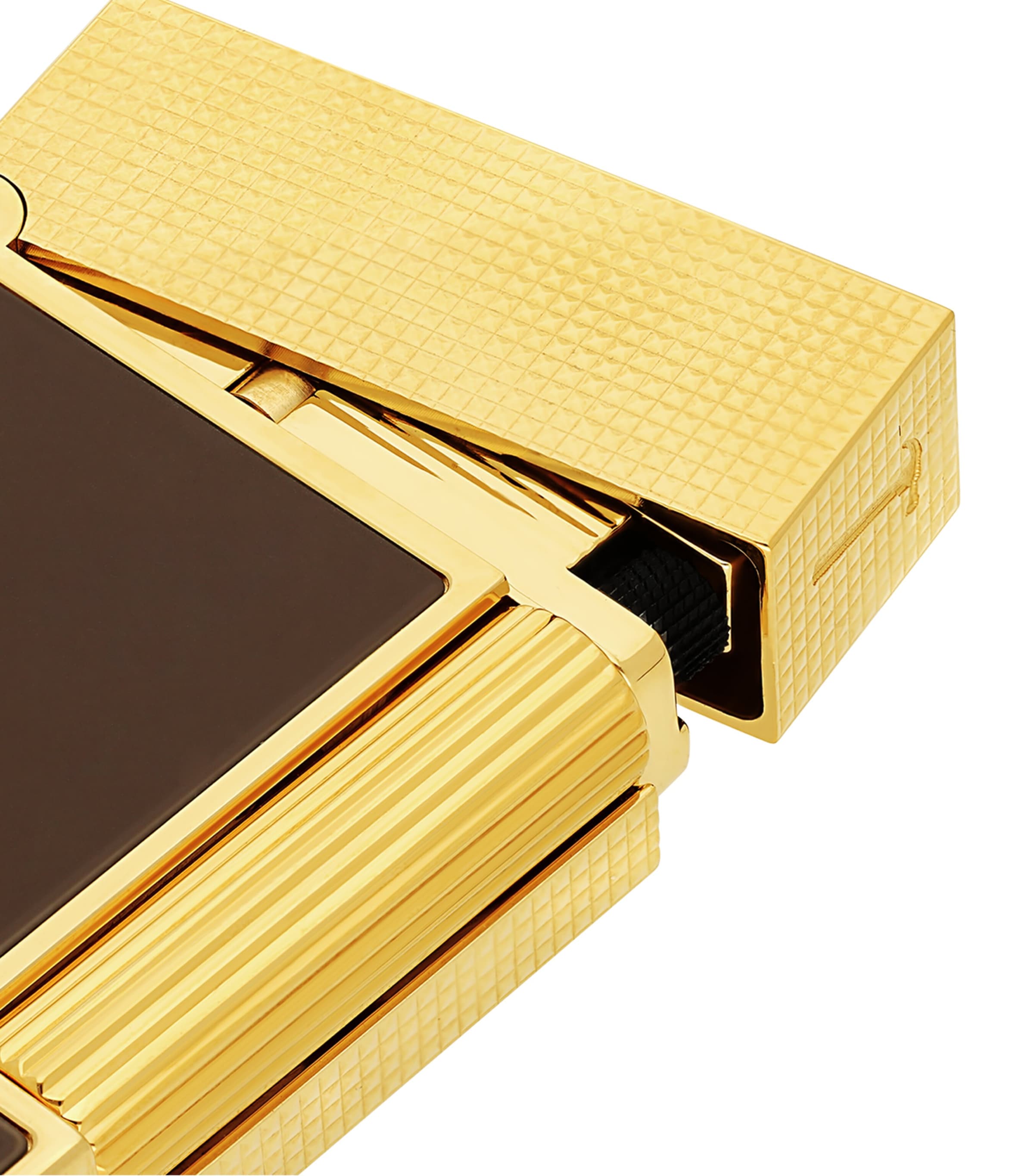 St Dupont S. T. Dupont Ligne 2 Cling Padrón Lighter In Brown