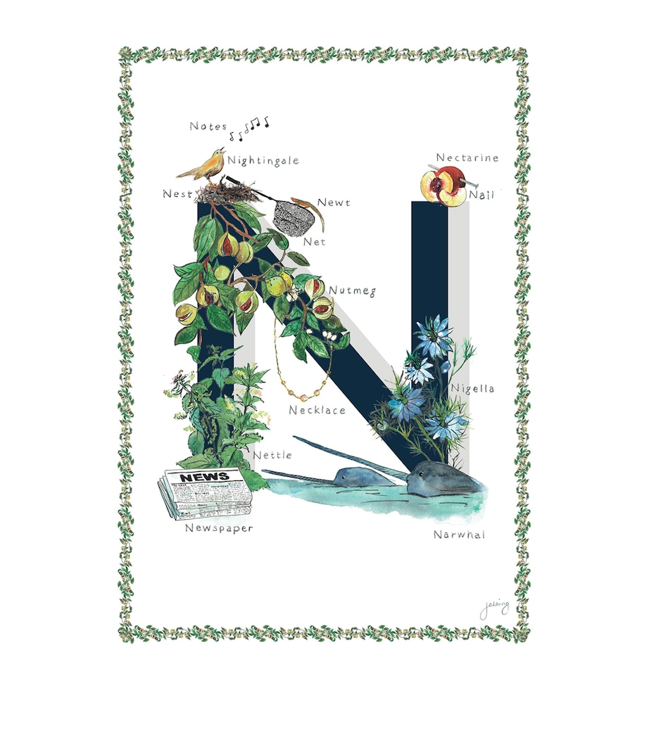 A4 Letter Print NAVY Image 1