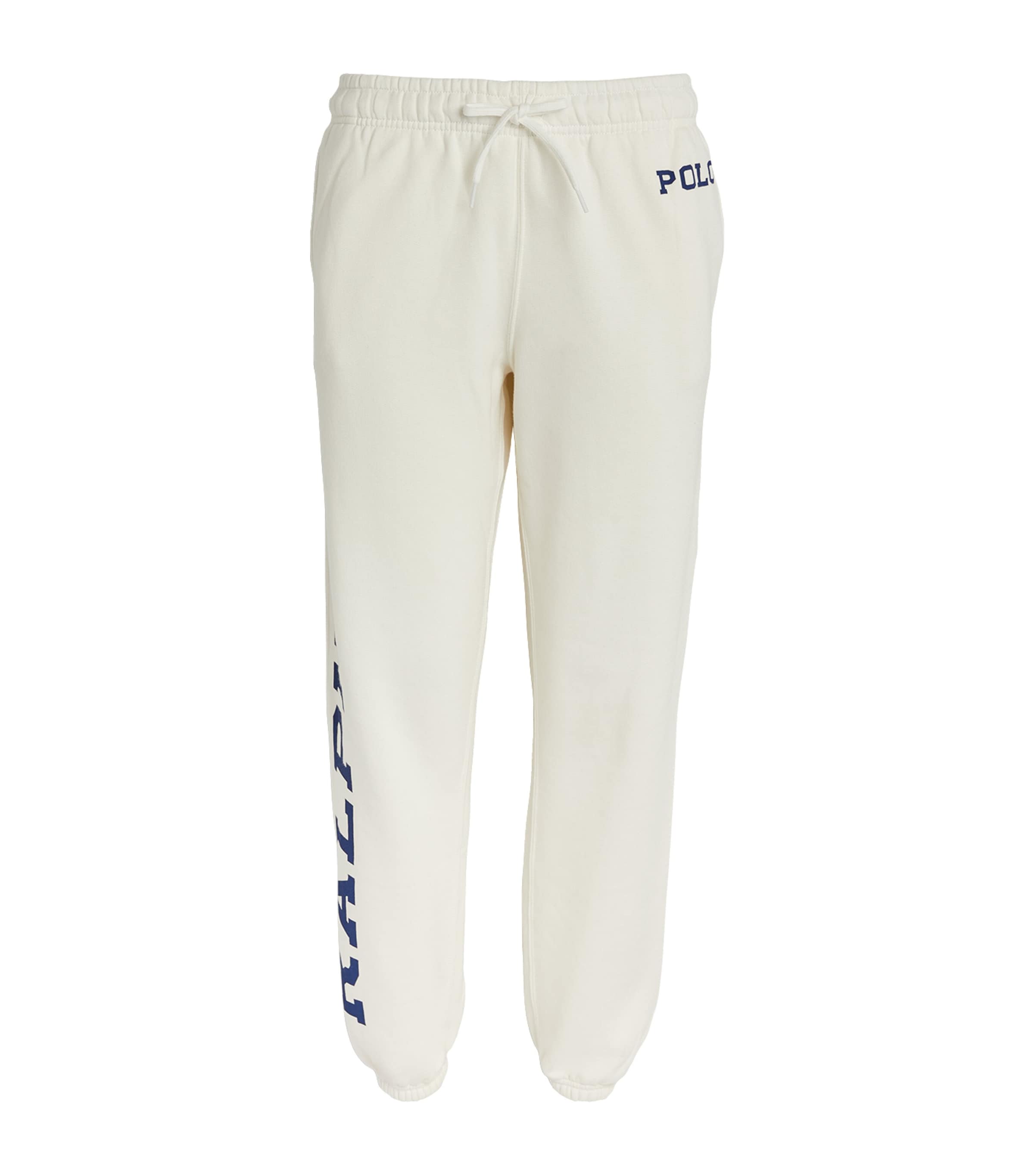 Shop Polo Ralph Lauren Logo Print Sweatpants In White