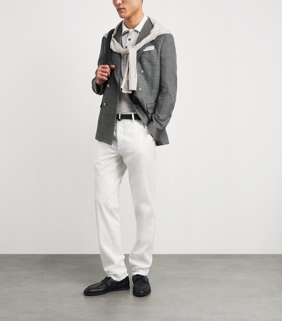 Eleventy Mens Linen-Wool-Silk Blazer Nero Image 2