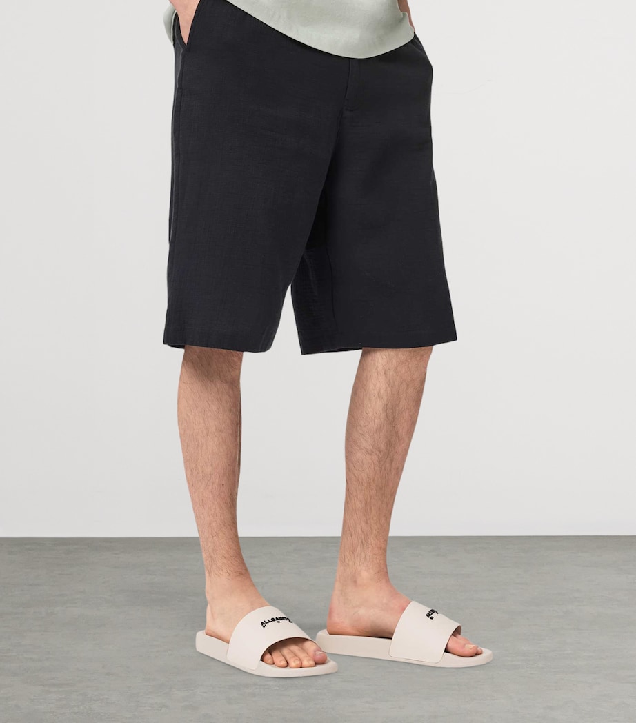 AllSaints Rubber Date Slides Chalk White Image 2