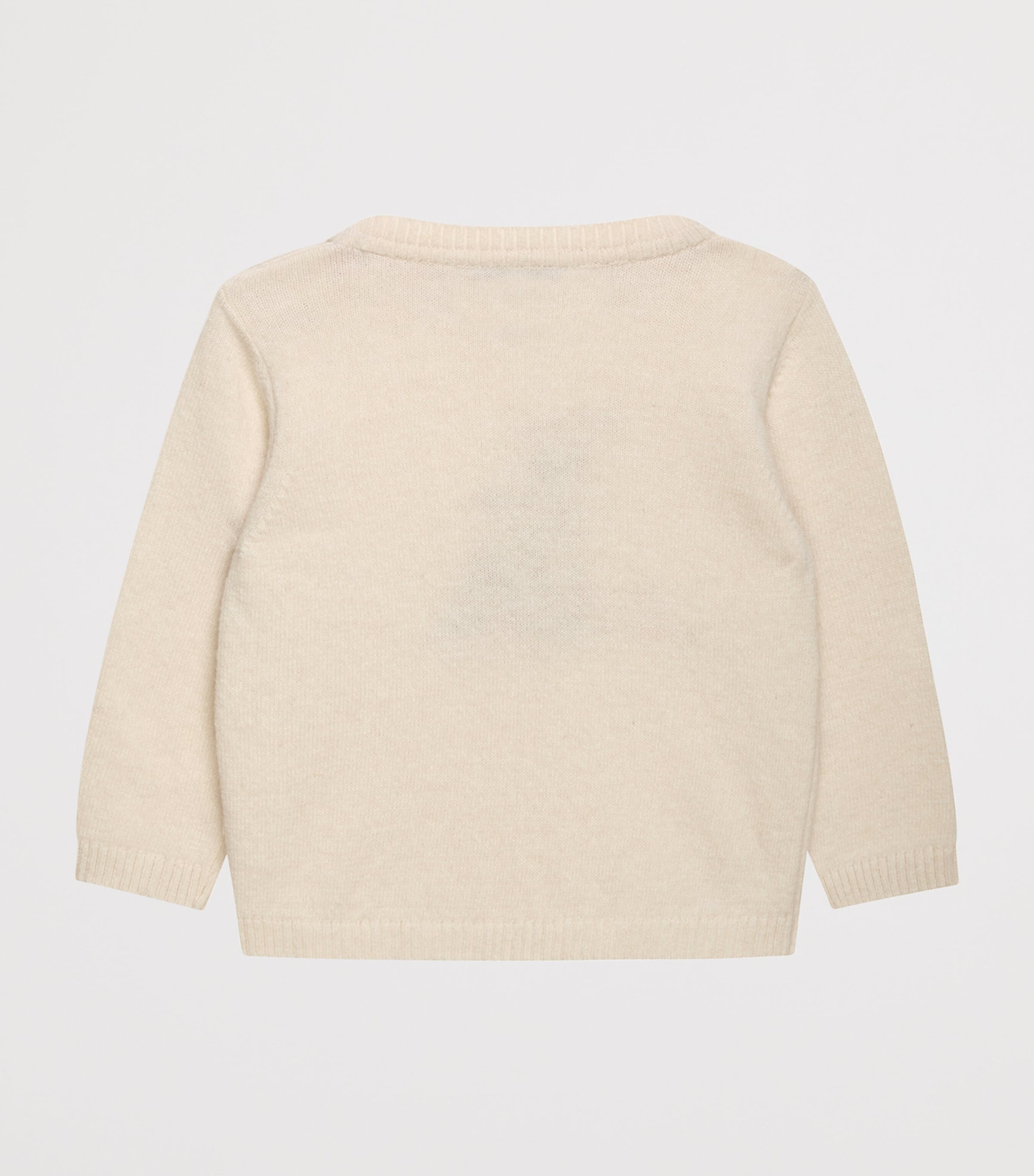 Trotters Wool-Blend Fawn Sweater (3-24 Months) White Image 2