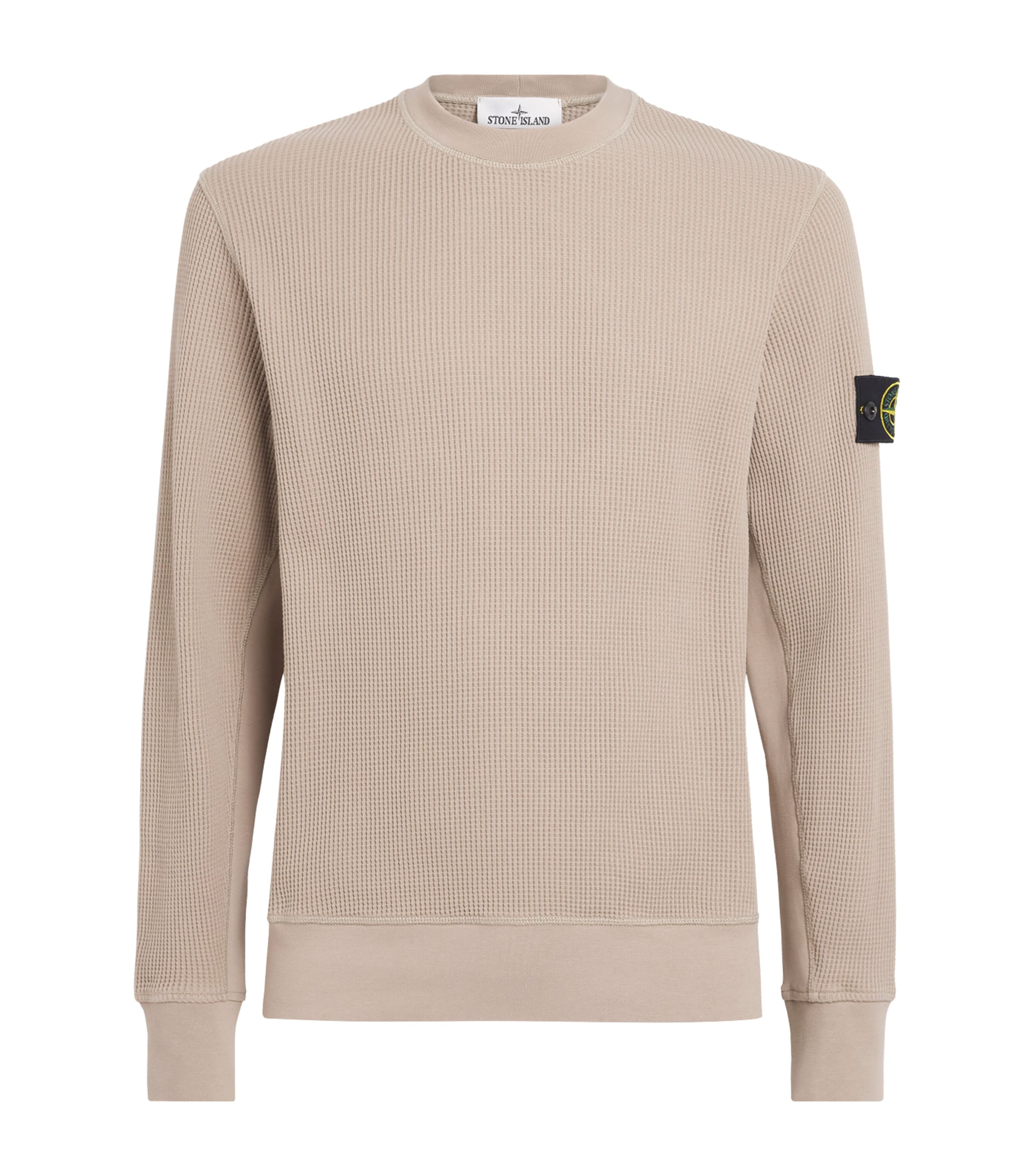 Stone Island Mens Cotton Waffle-Knit Sweater Image 1