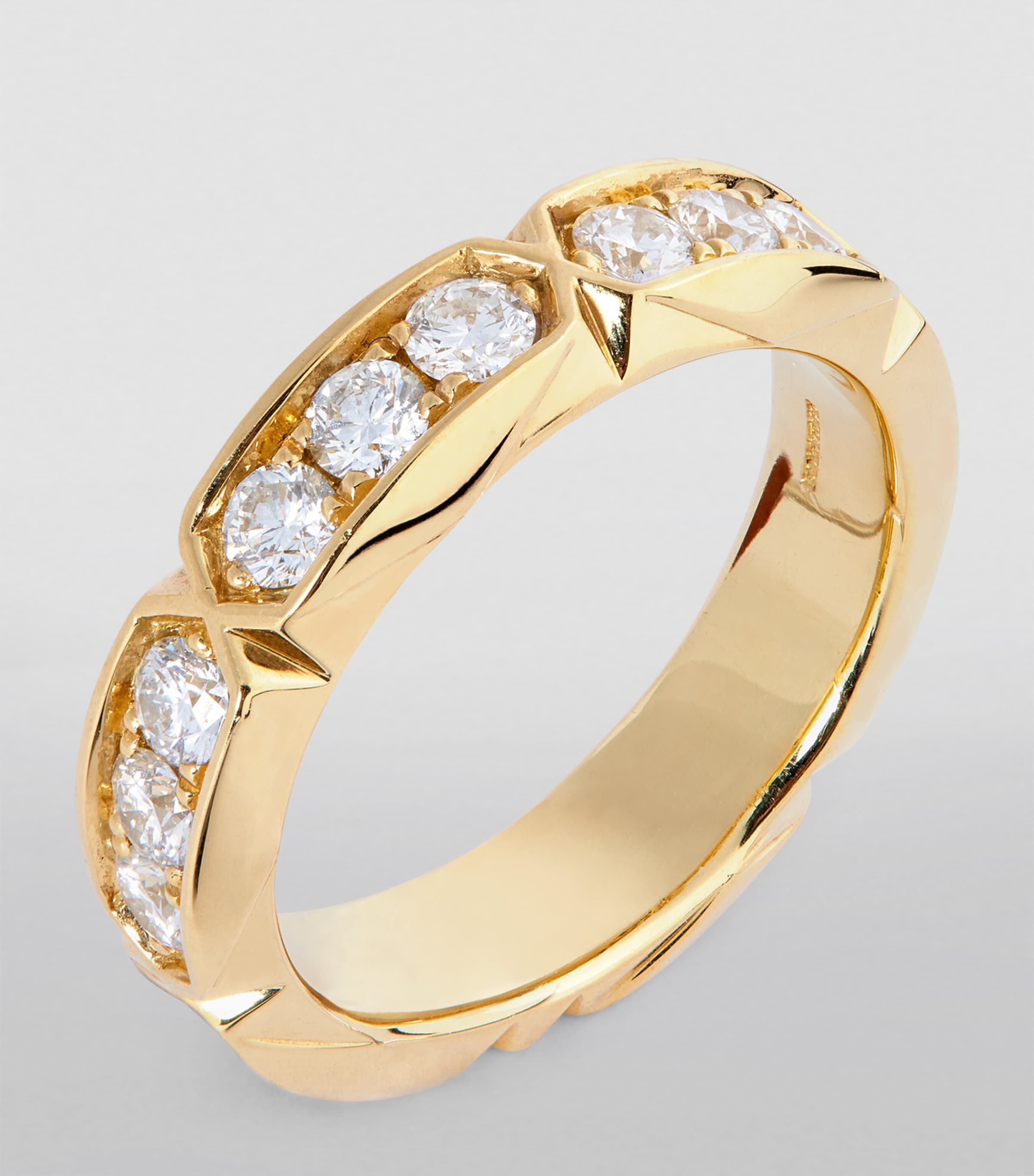 Boodles Yellow Gold and Diamond Large Jazz Ring Harrods UK