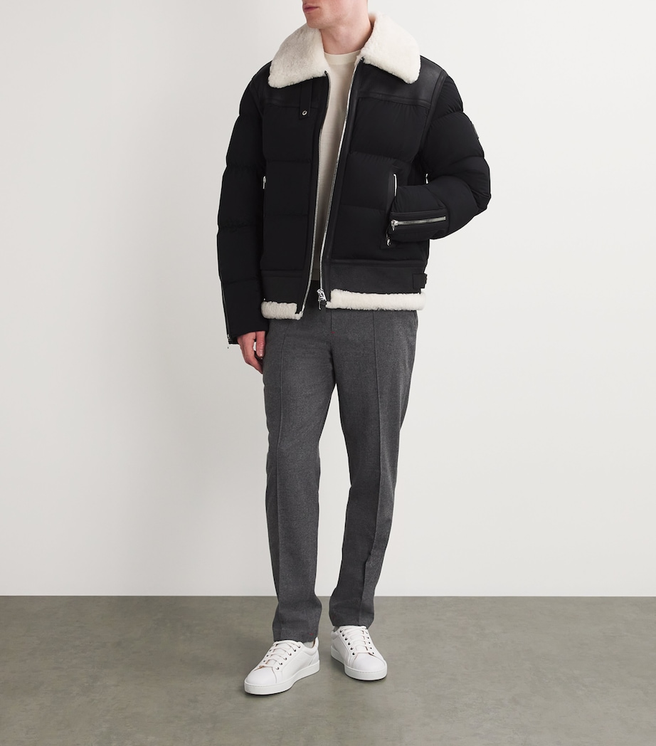 Robert Shearling Puffer Jacket BLACK-NATURAL Image 2