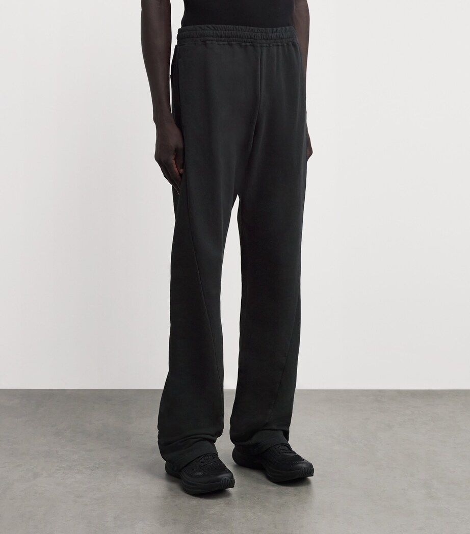MM6 Maison Margiela Mens Cotton Twisted Sweatpants Black Image 3