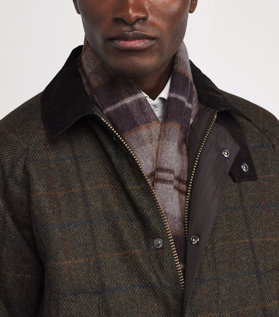 Wool-Cashmere Tartan Scarf GREY MIDNIGHT TARTAN Image 3