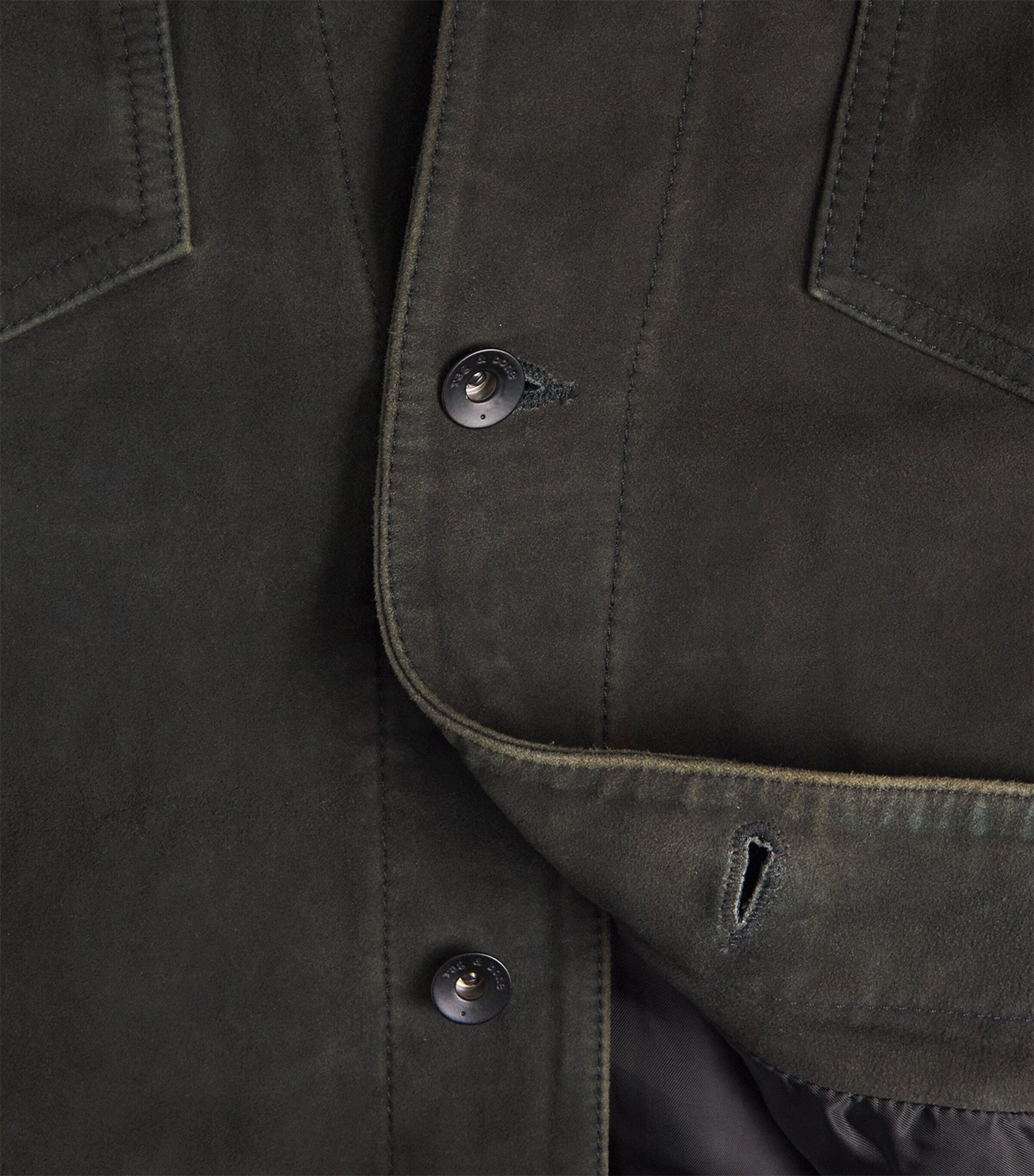 Goat Suede Jacket BLACK Image 5