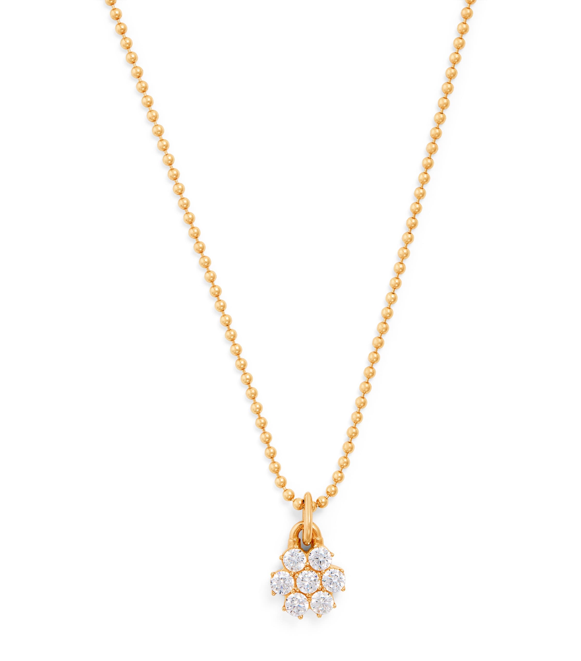 Shop Hatton Labs Sterling Silver And Cubic Zirconia Daisy Necklace