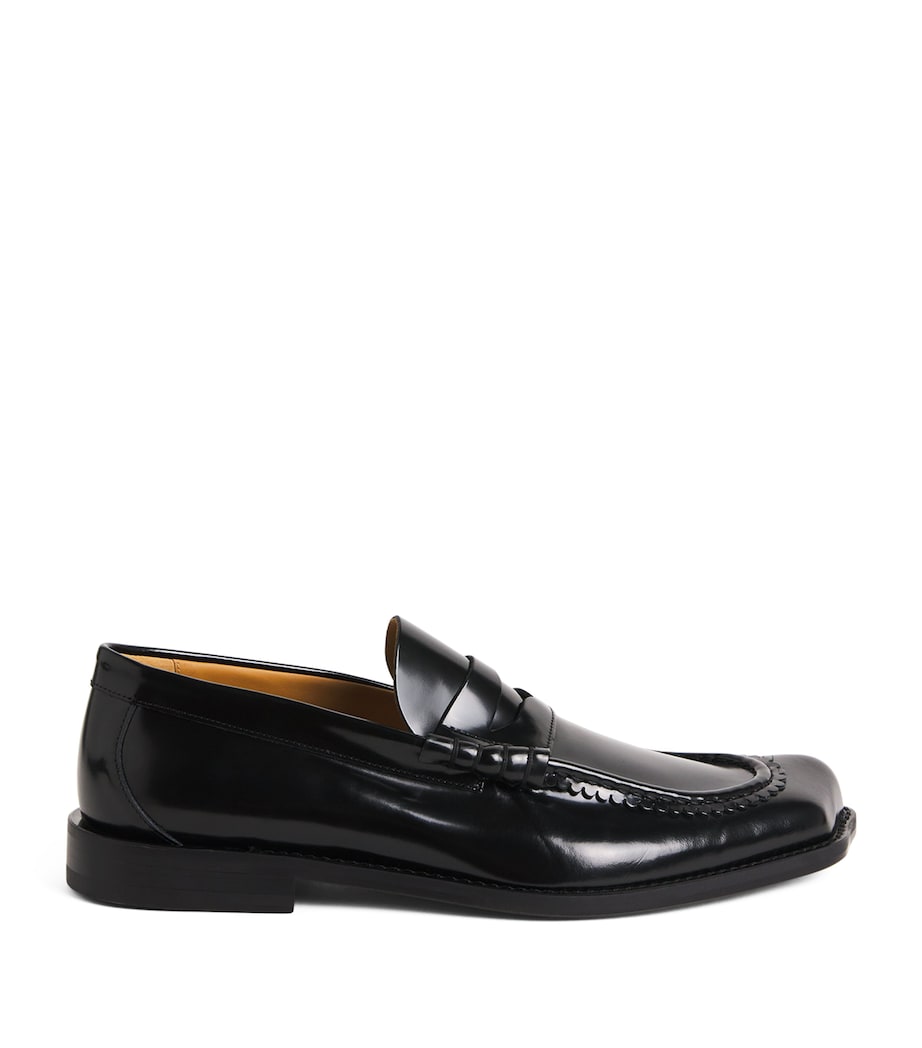 Patent Leather Coin Loafers N401 BLACK Image 1