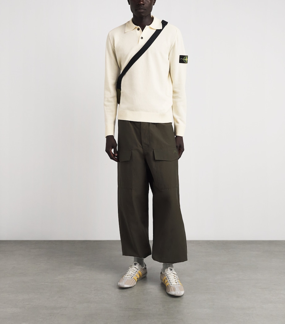 Stone Island Mens Virgin Wool Polo Sweater Image 2
