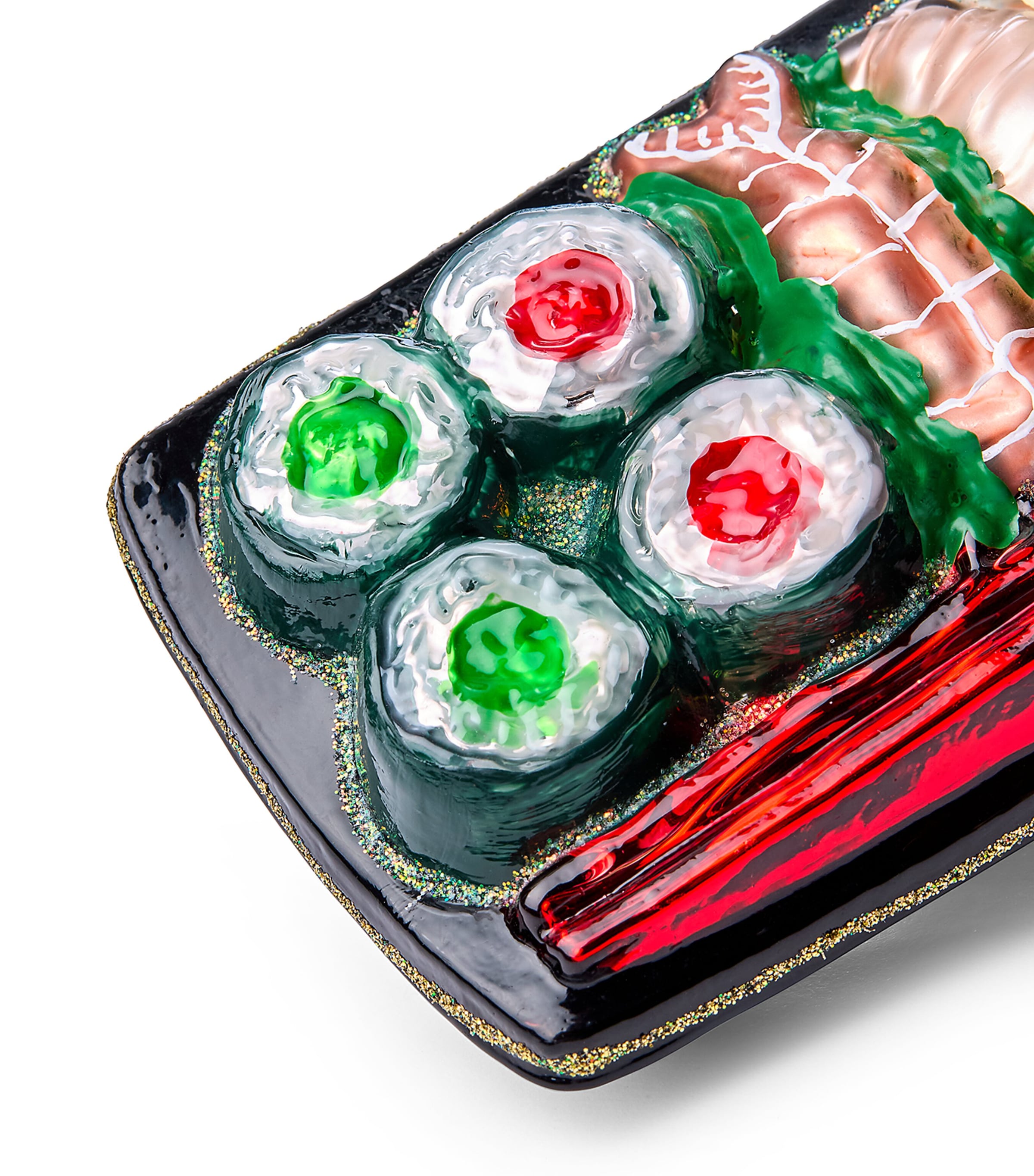 Harrods Glass Sushi Plate Tree Ornament Image 2