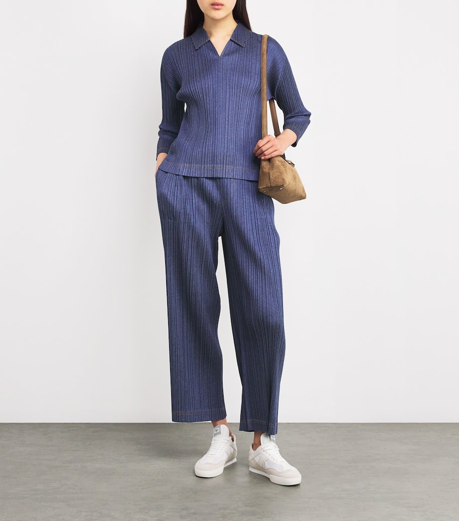 Pleated Cotton Denim Shirt 72 Image 2