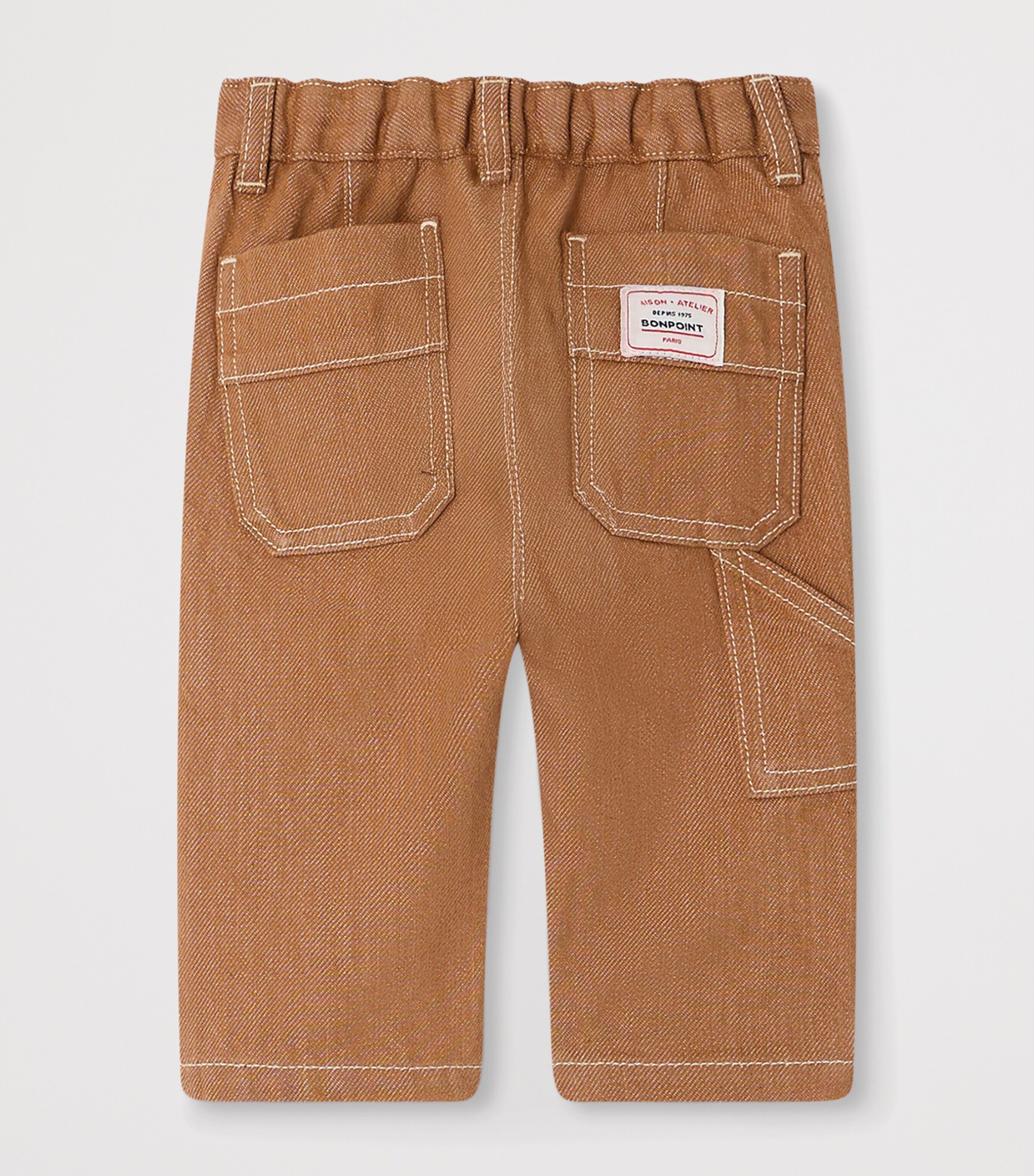 Bonpoint Logo Jeans (6-18 Months) Praline Image 2