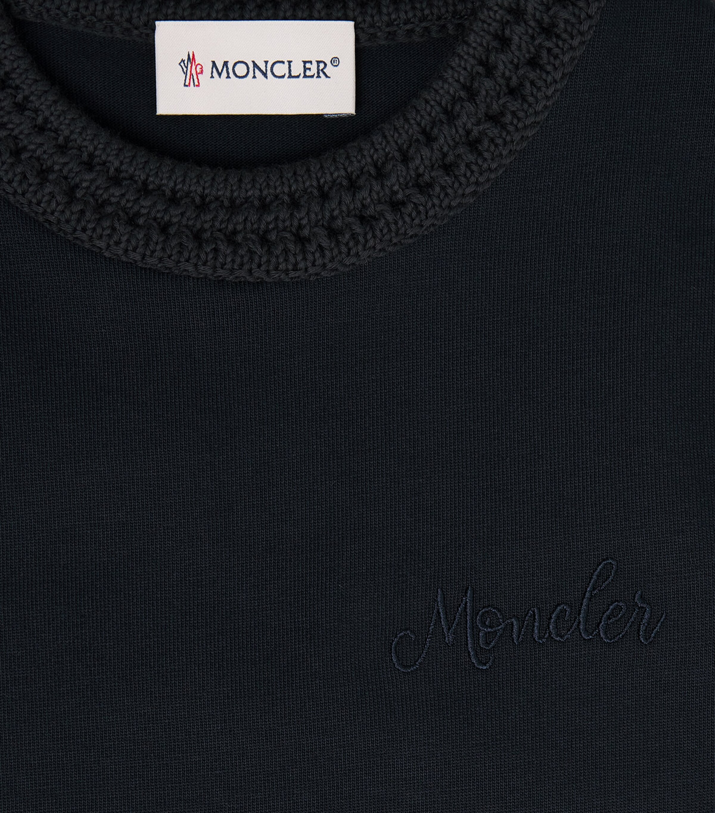 Moncler Enfant Cotton Crochet-Trim Dress (8-10 Years) Image 3