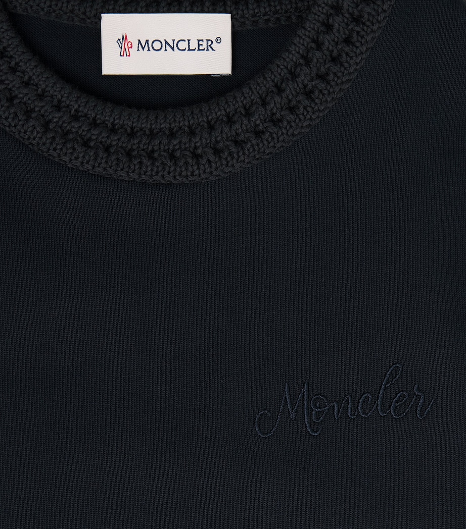Moncler Enfant Cotton Crochet-Trim Dress (8-10 Years) Image 3