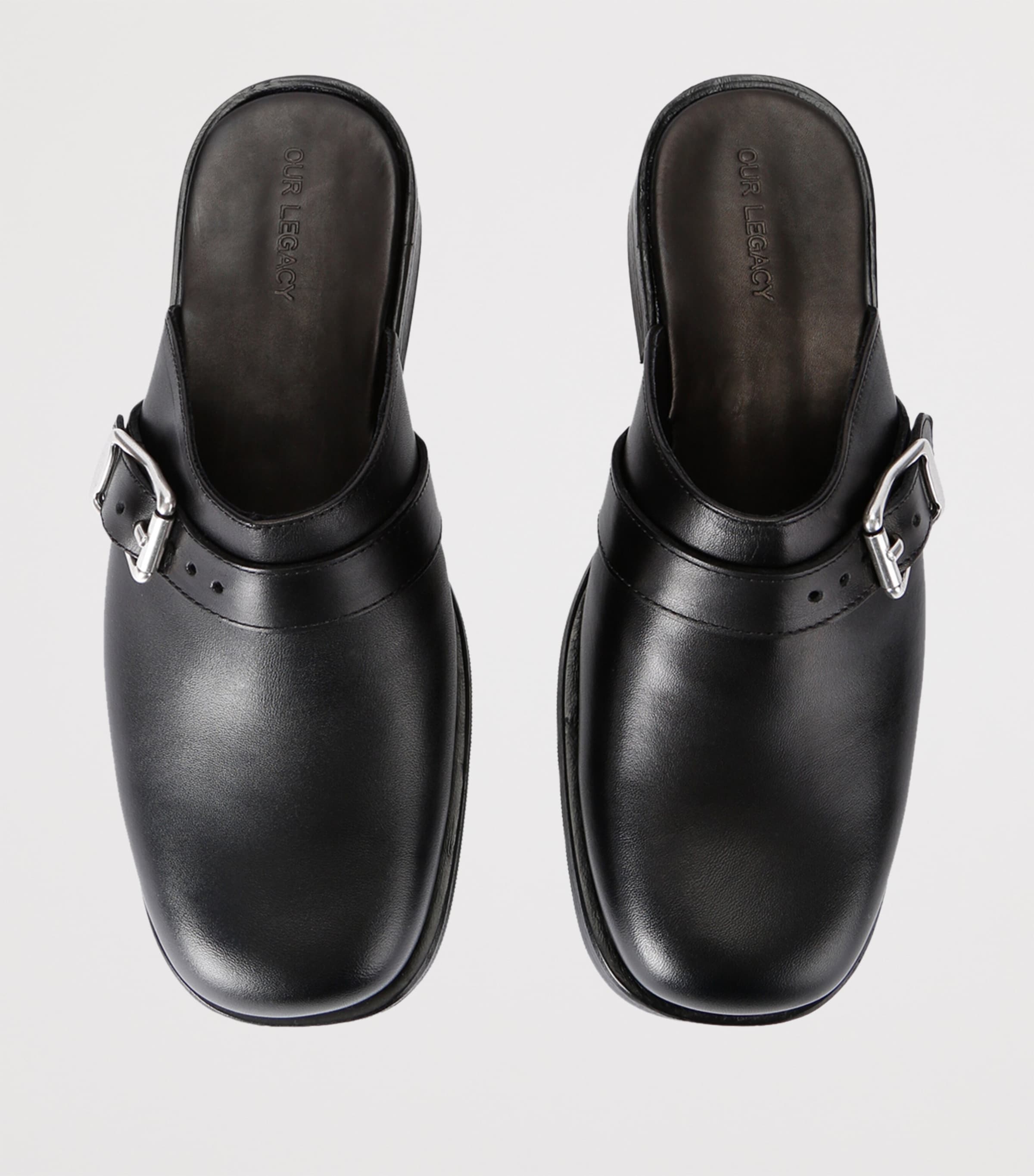 Leather Camion Mules BLACK Image 4