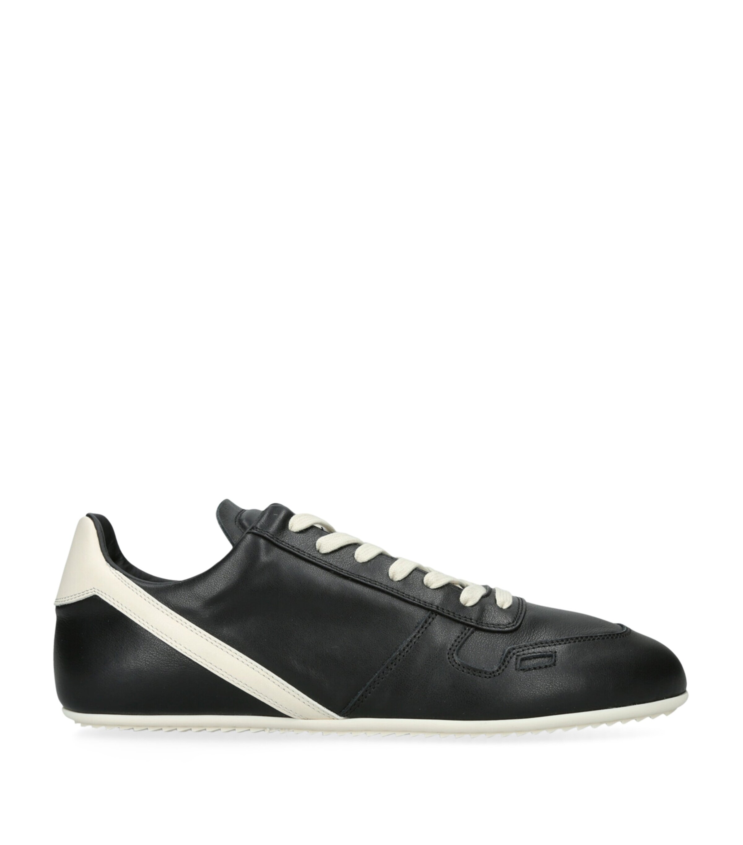Rick Owens Leather Minimal Low-Top Sneakers | Men New In | Mens Shoes | Men Shoes | Trainers | Low-Top Trainers | Designers | Rick Owens | Men Wardrobe Essentials