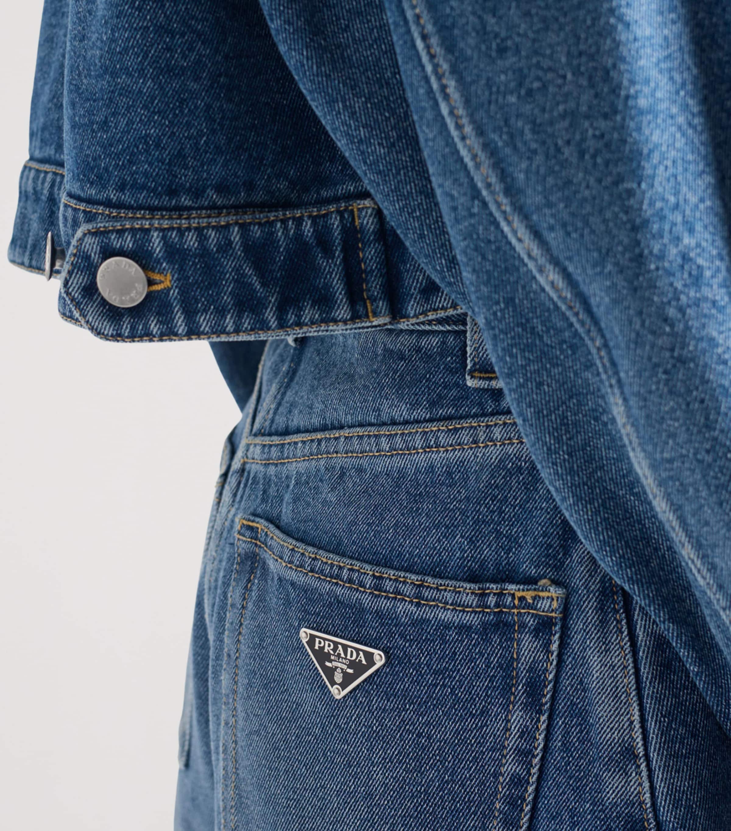 Denim High-Waist Shorts F0V3N Image 6