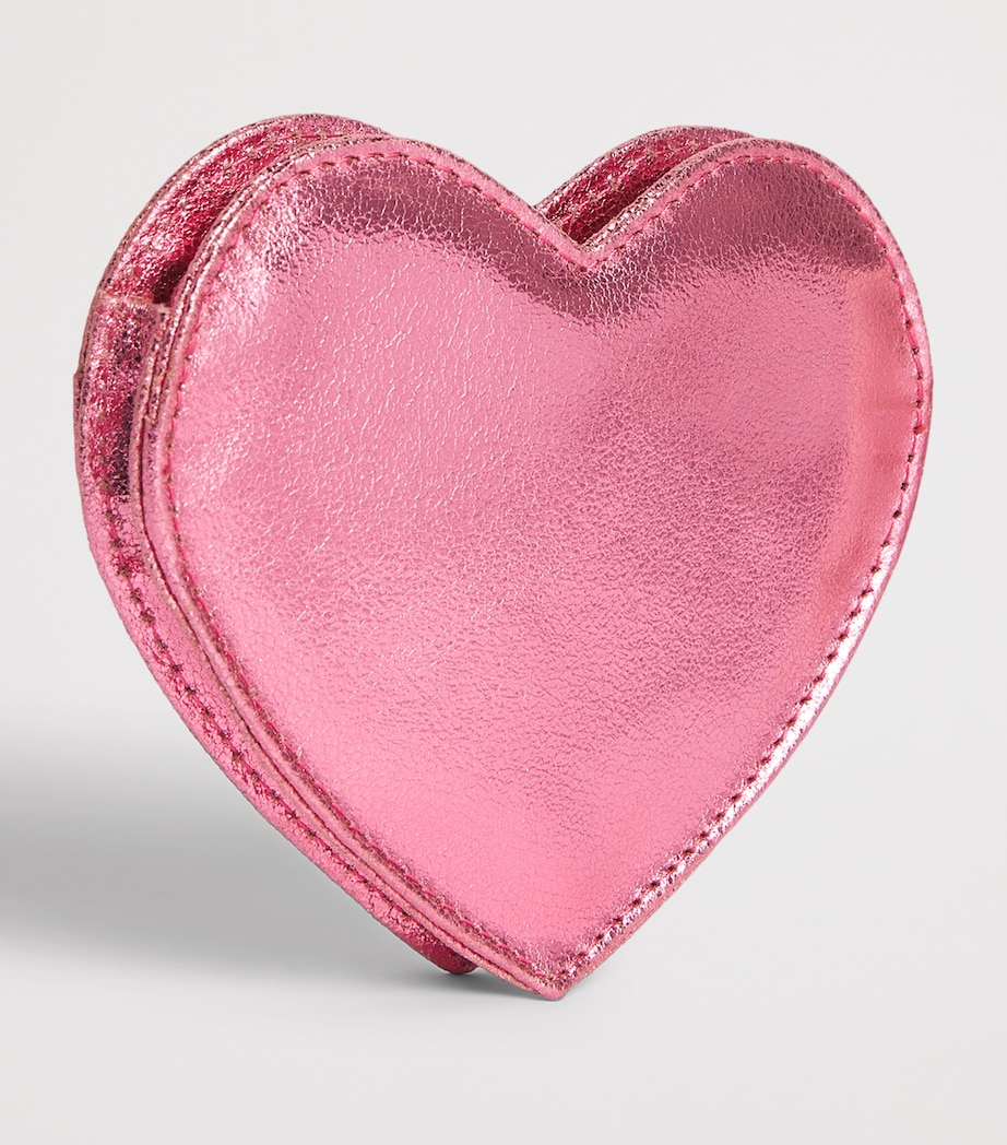 Bonton Metallic Leather Heart Cross-Body Bag Rose Princesse Image 2