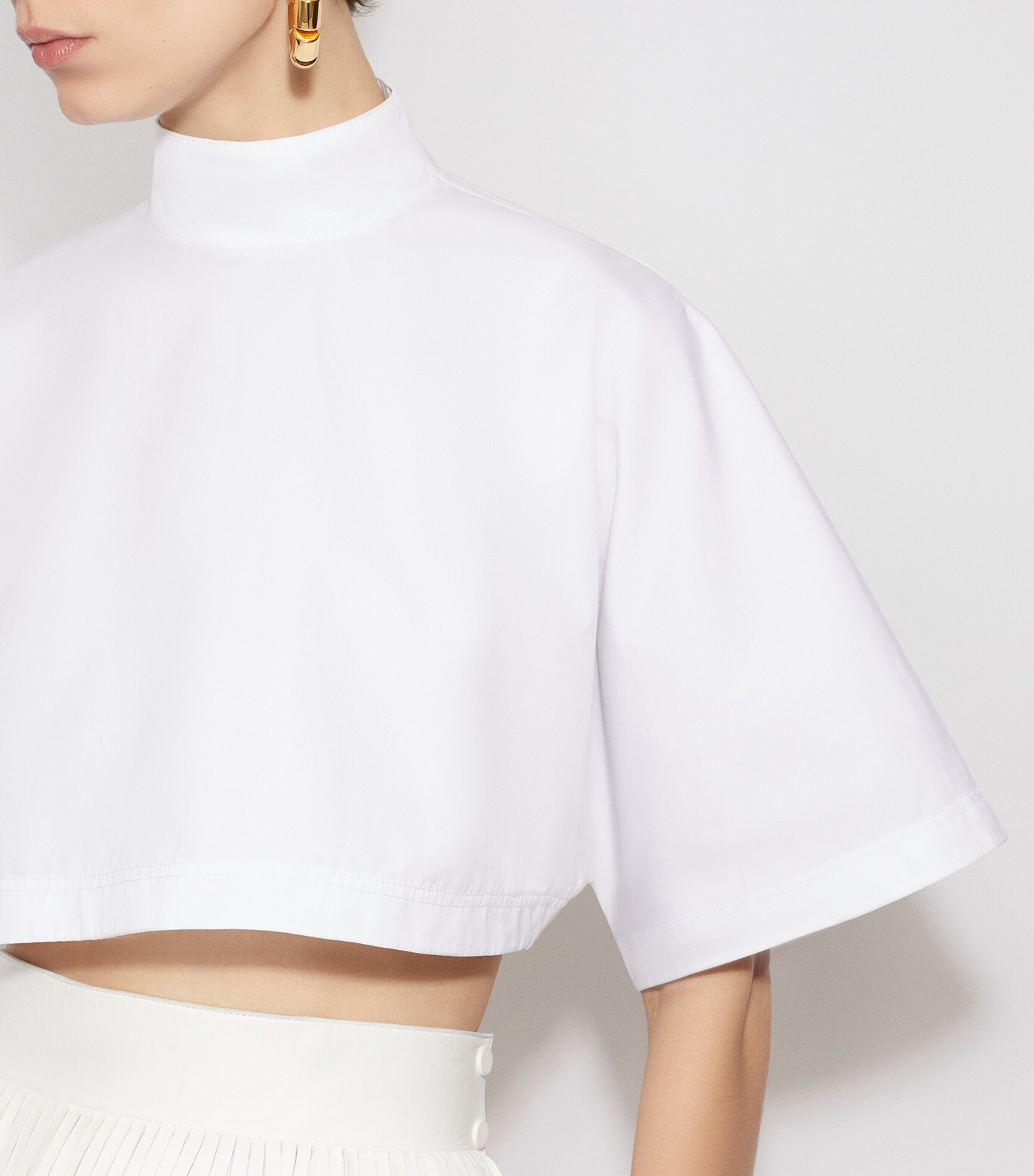 High-Neck Crop Top BLANC Image 6