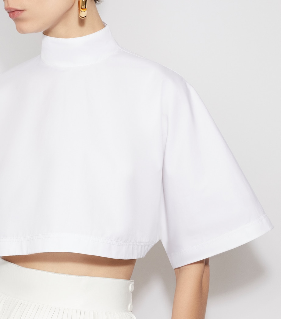 High-Neck Crop Top BLANC Image 6