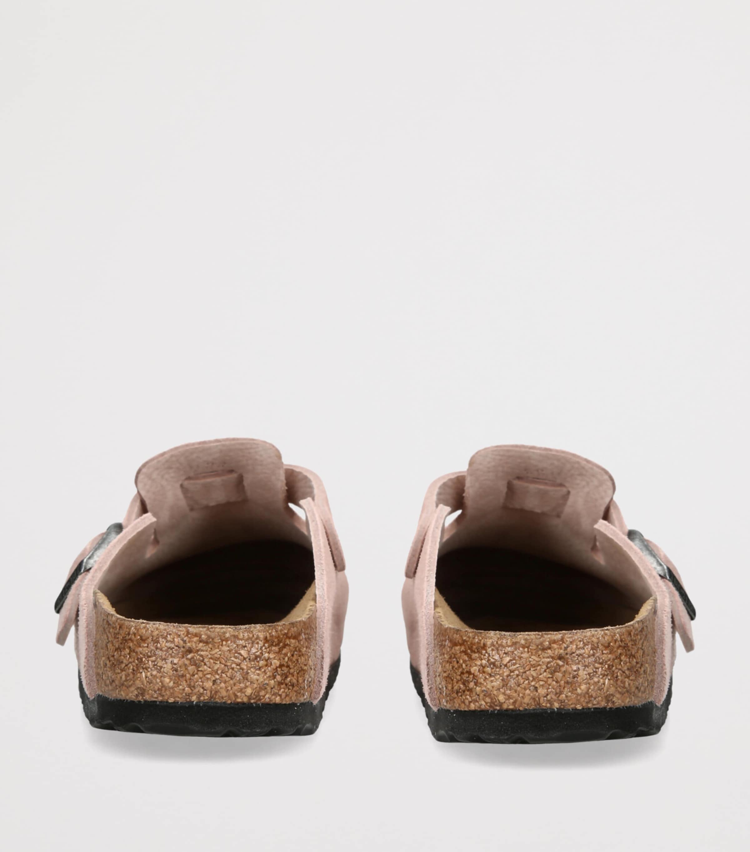 Birkenstock Suede Boston Clogs Pink Image 2