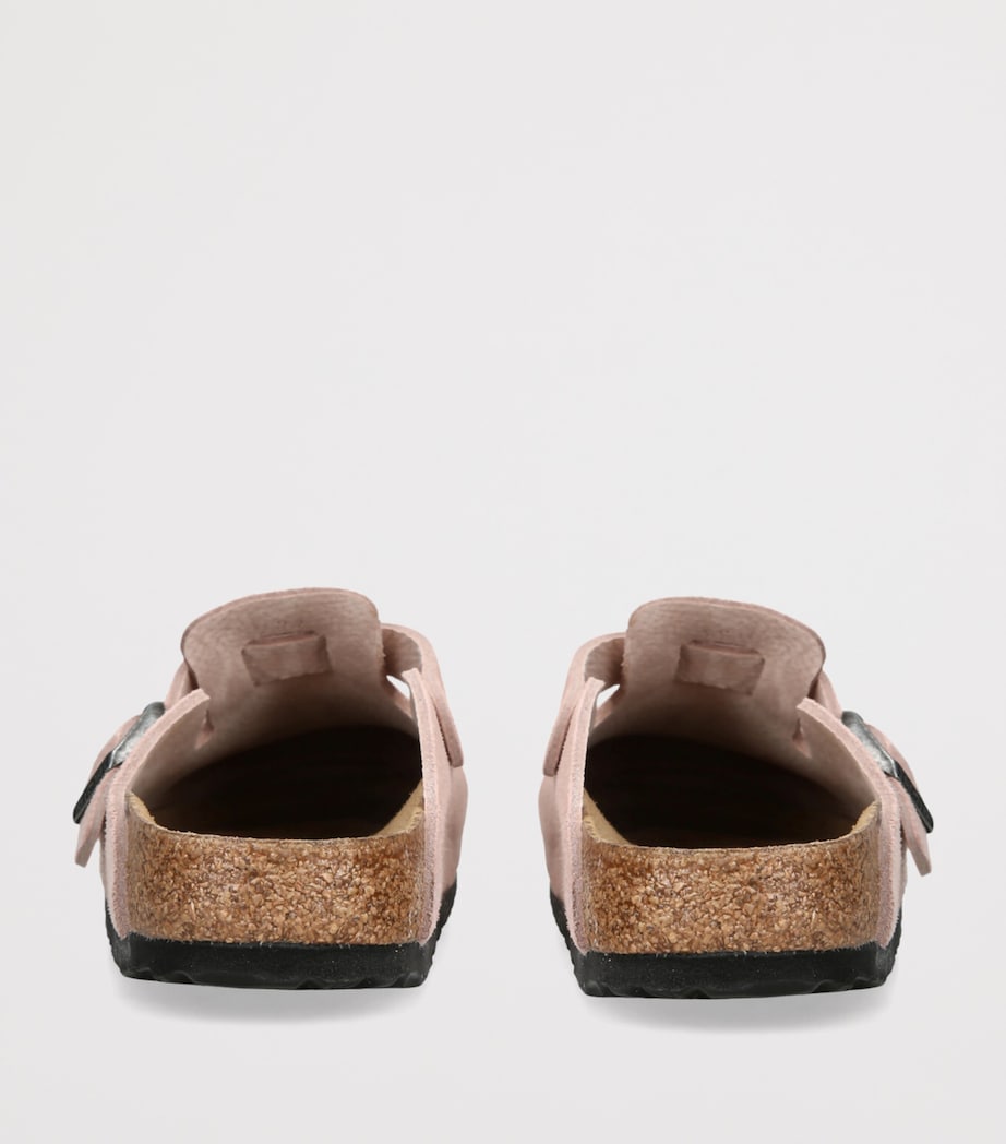 Birkenstock Suede Boston Clogs Pink Image 2