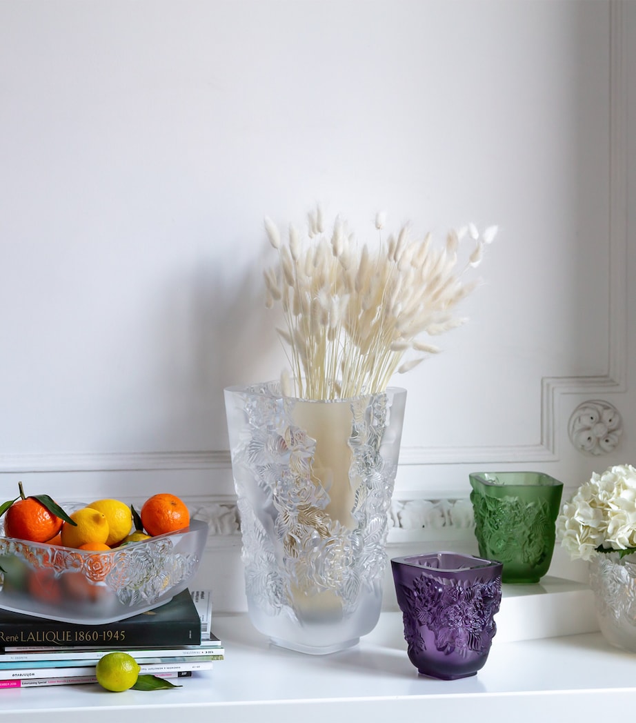 Large Crystal Pivoines Vase (35cm) INCOLORE Image 2