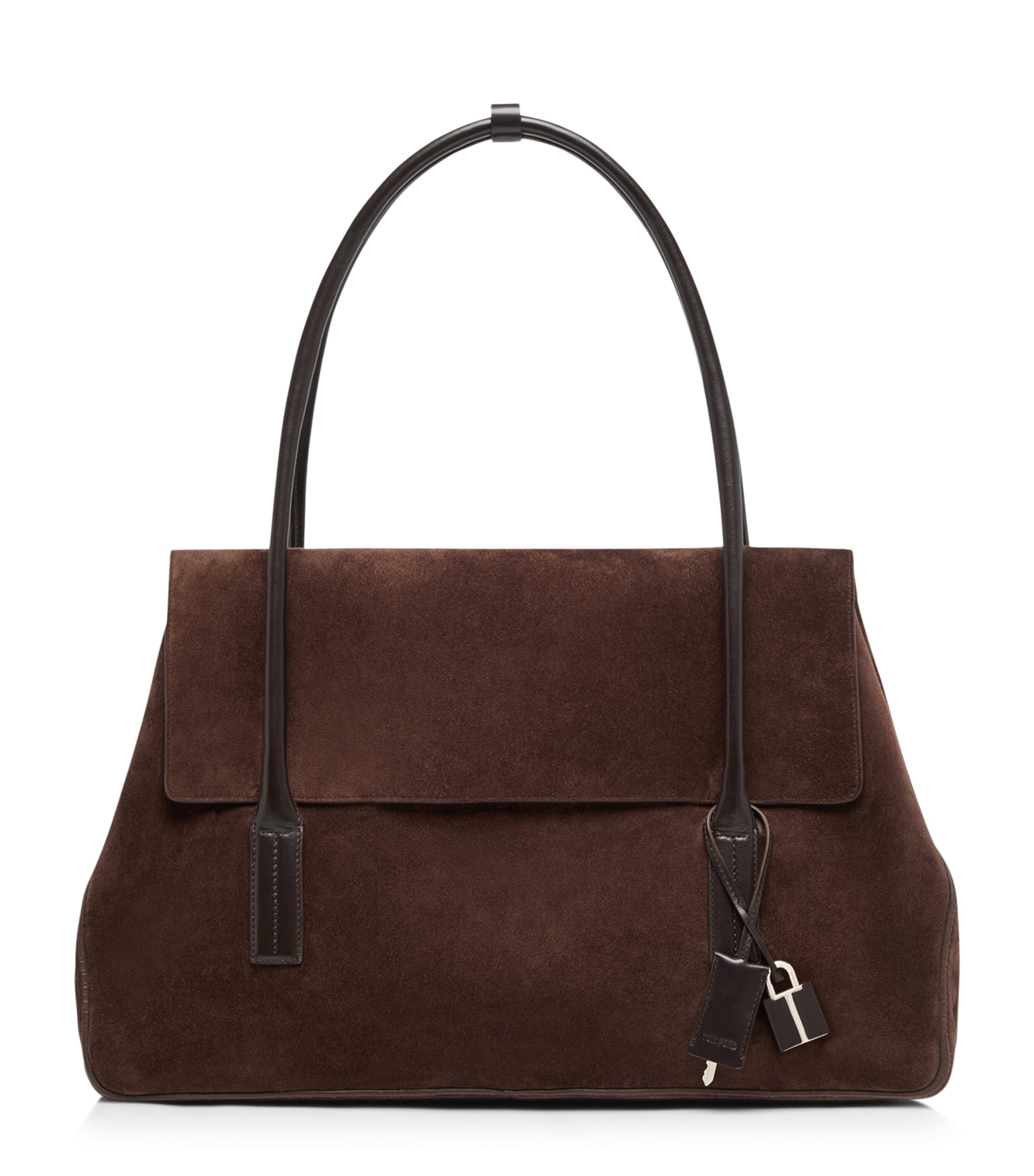 TOM FORD Womens Large Suede Eclipse Shoulder Bag Ecm Image 1