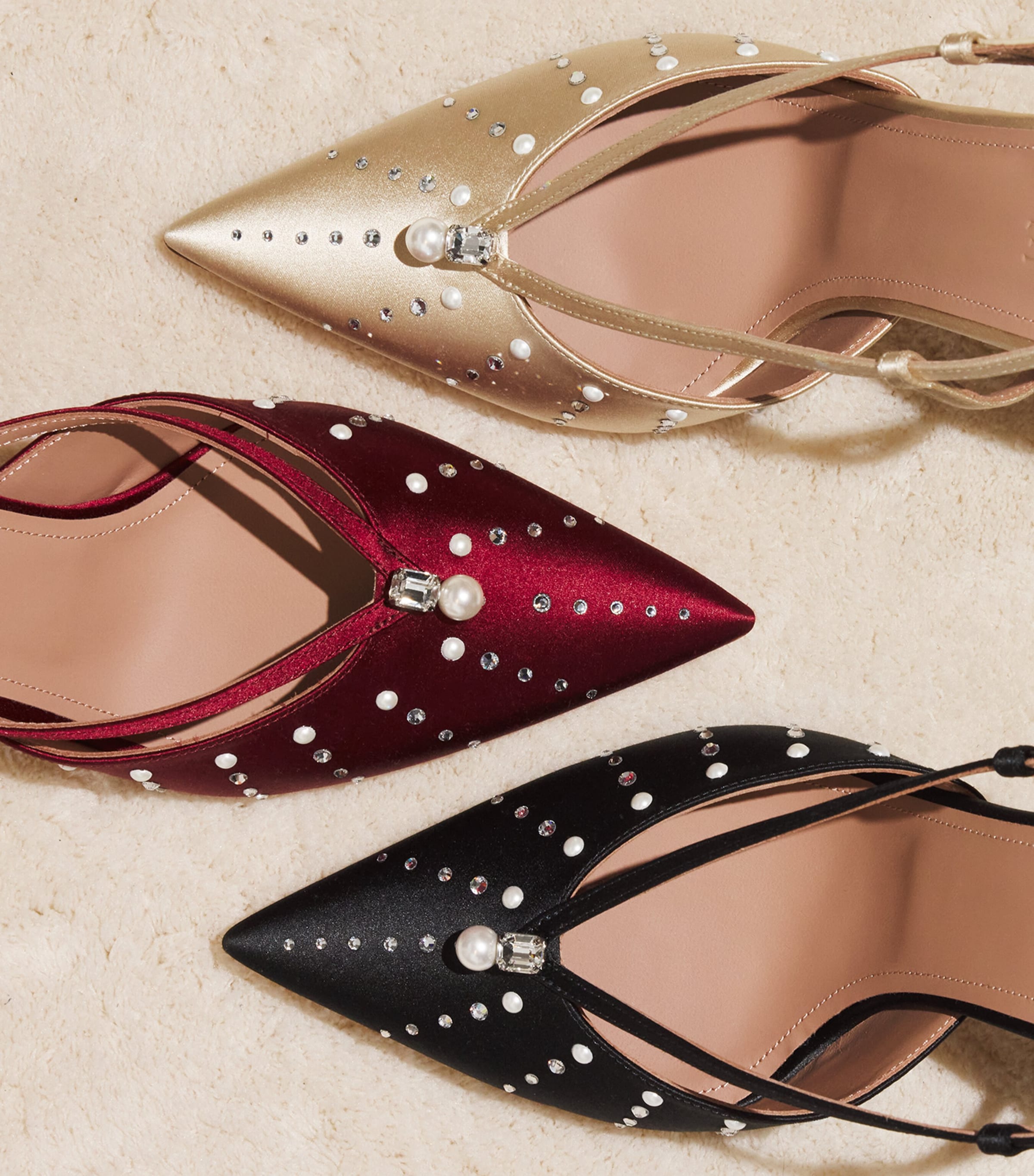 Satin Moore Slingback Pumps 90 PLATINO Image 3