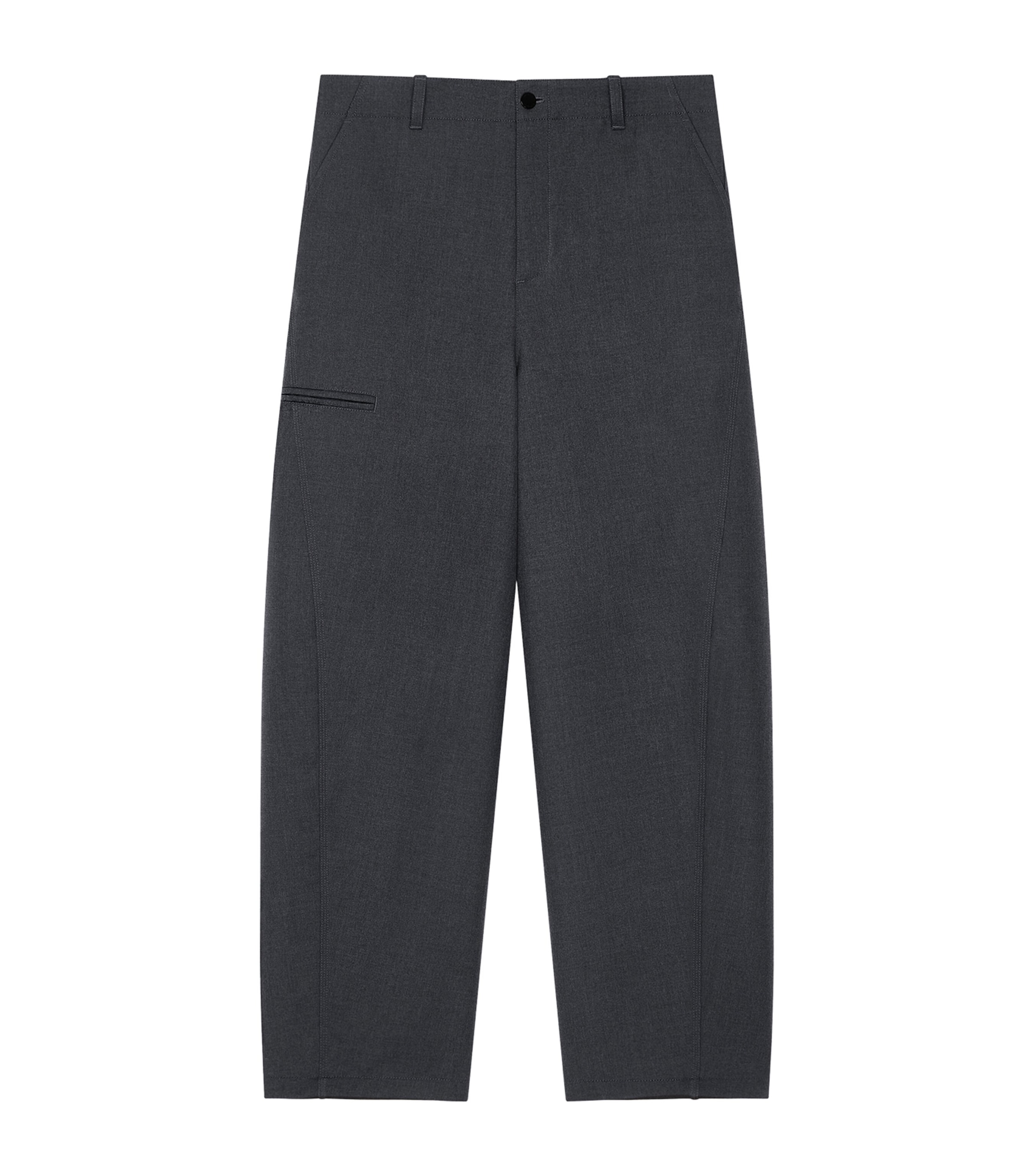Givenchy Mens Wool-Silk Couture Seam Trousers Image 1