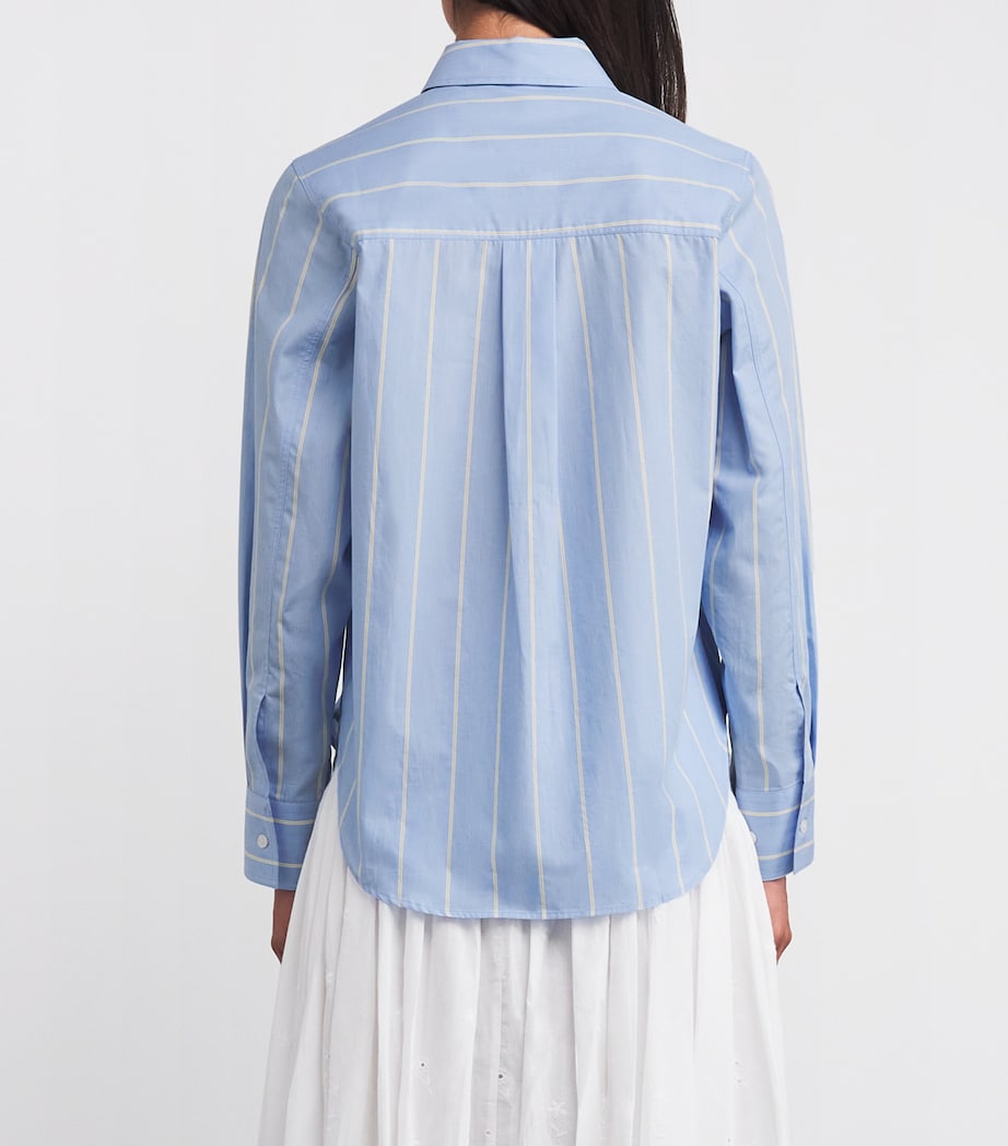 Cotton Stripe Forever Shirt CHAMBRAY BLUE/YELLOW Image 4