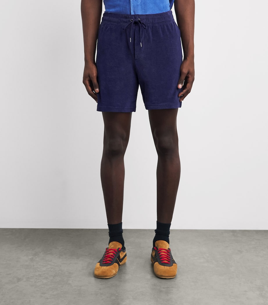 Polo Ralph Lauren Mens Cotton Terry Polo Pony Shorts Newport Navy Image 4