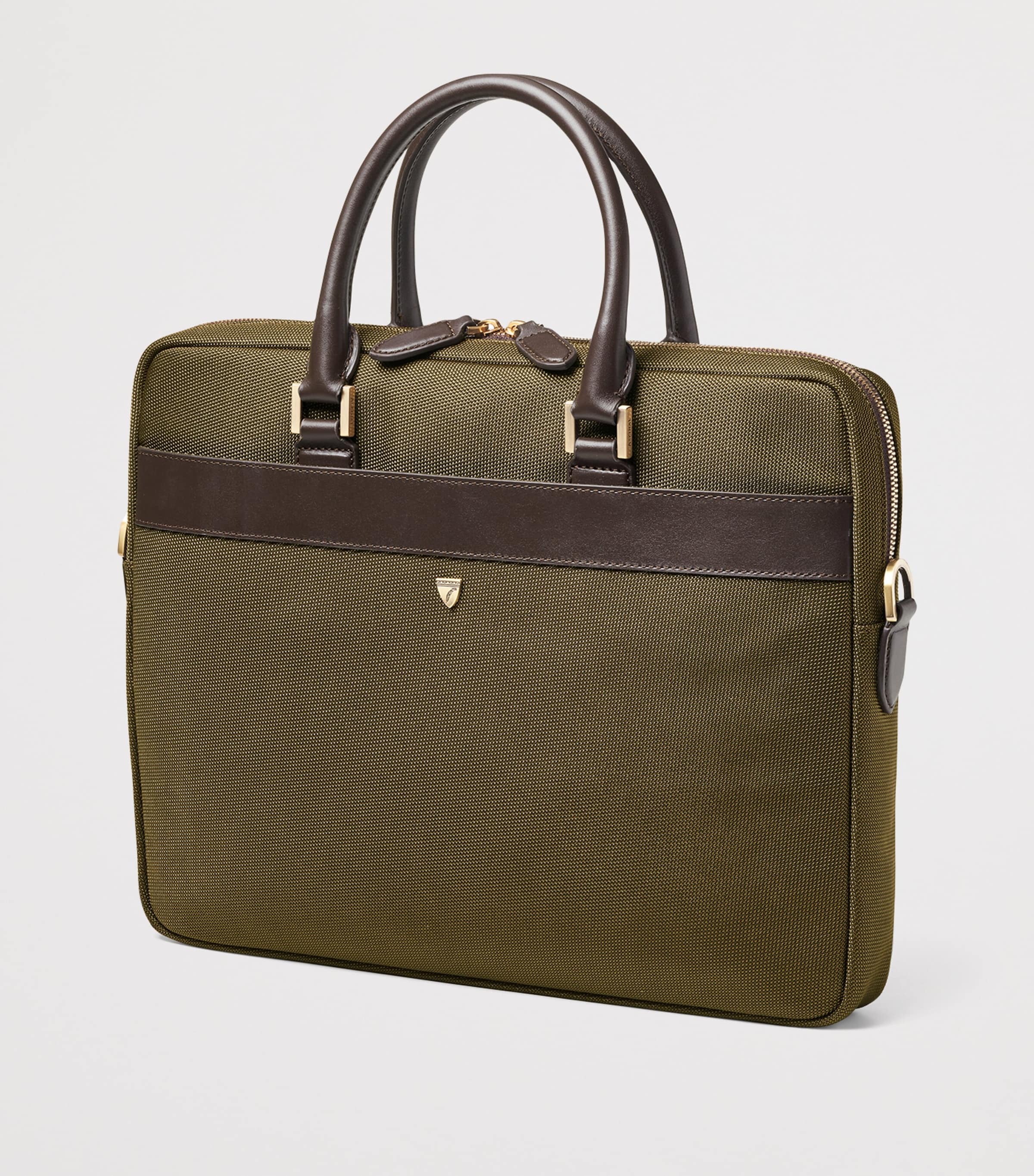 Nylon Slim Briefcase KHAKI Image 4