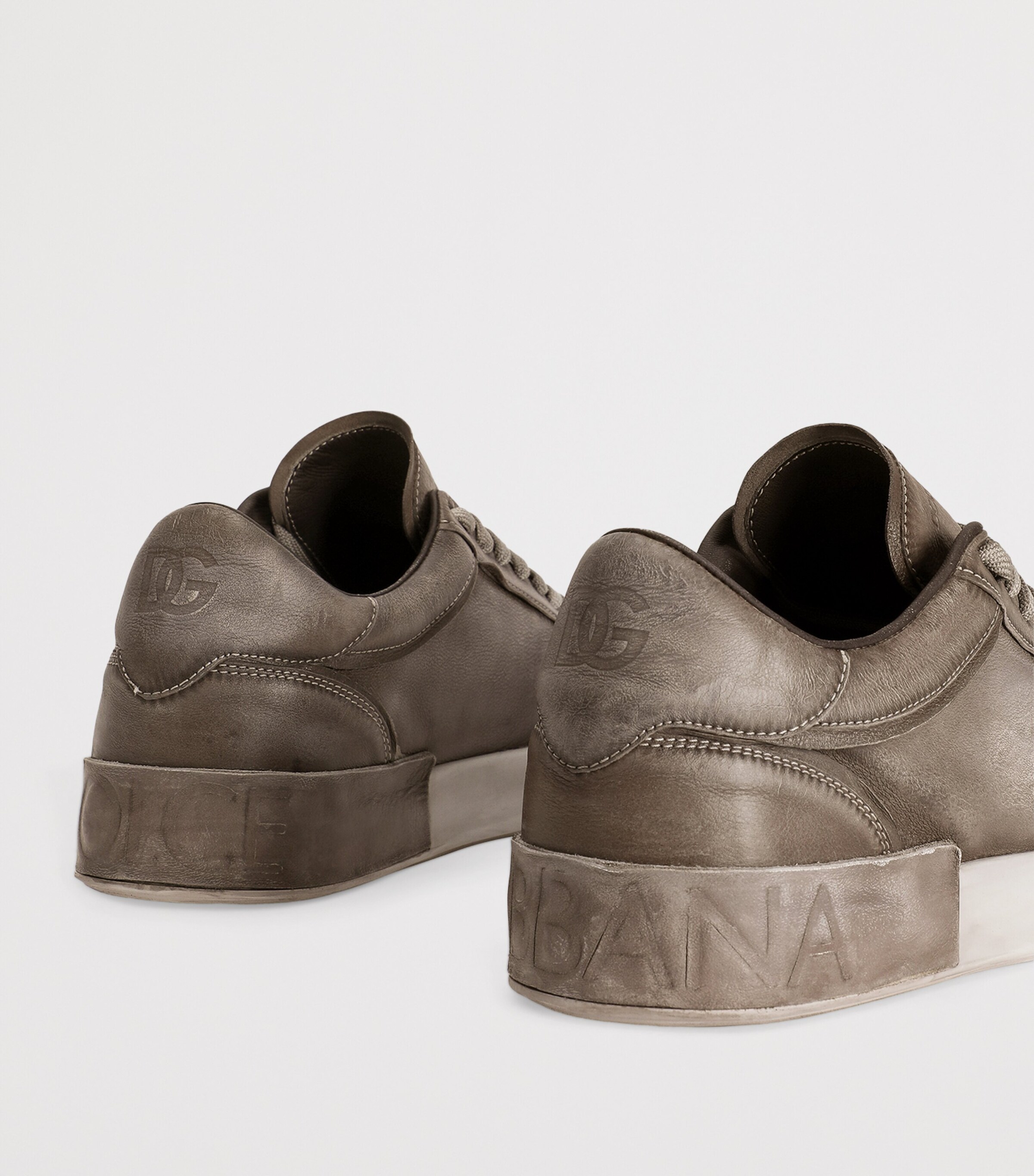 Calfskin Portofino Sneakers 8X088-IRON Image 3