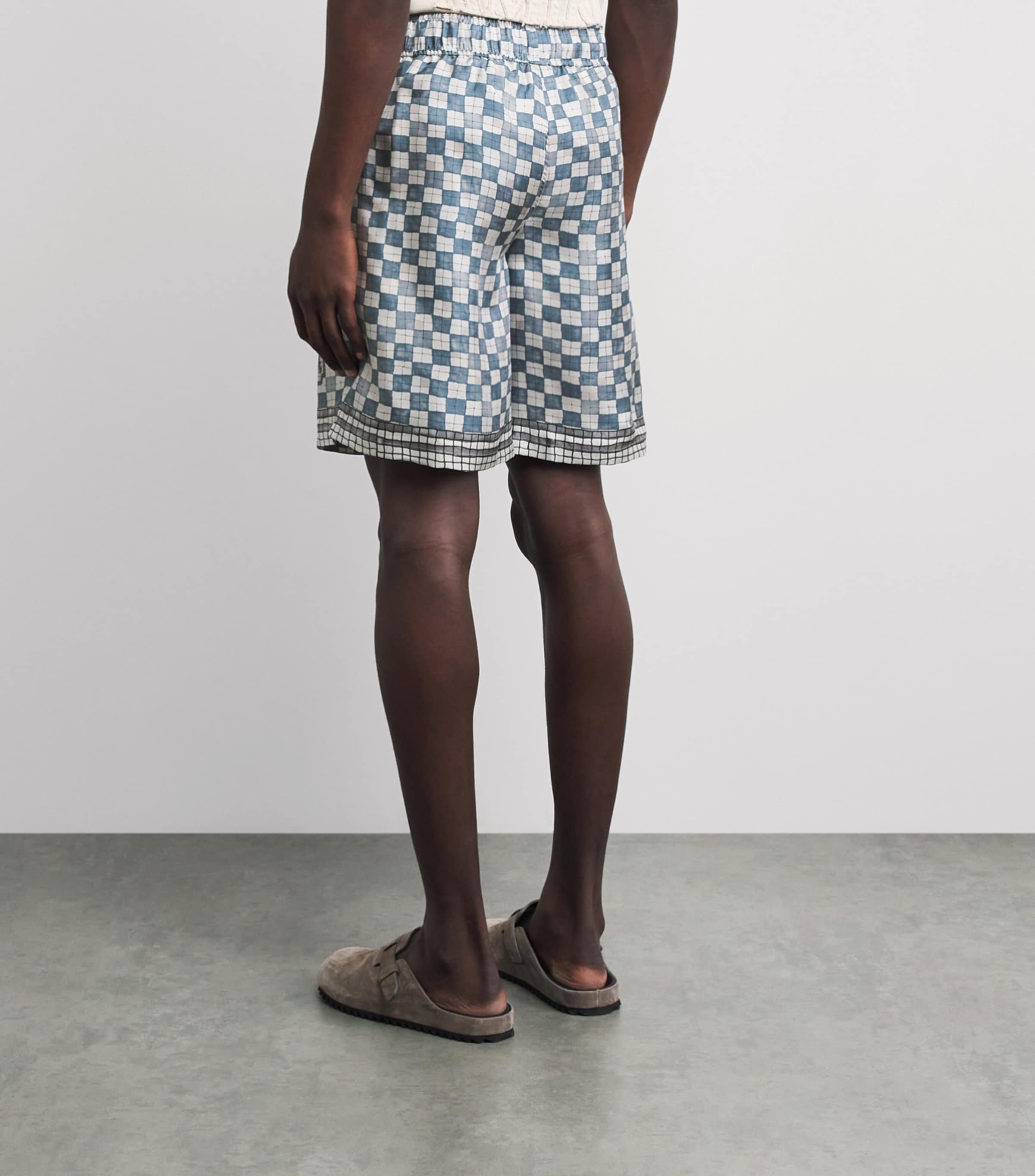 AMIRI Mens Château Crest Shorts Steel Image 5