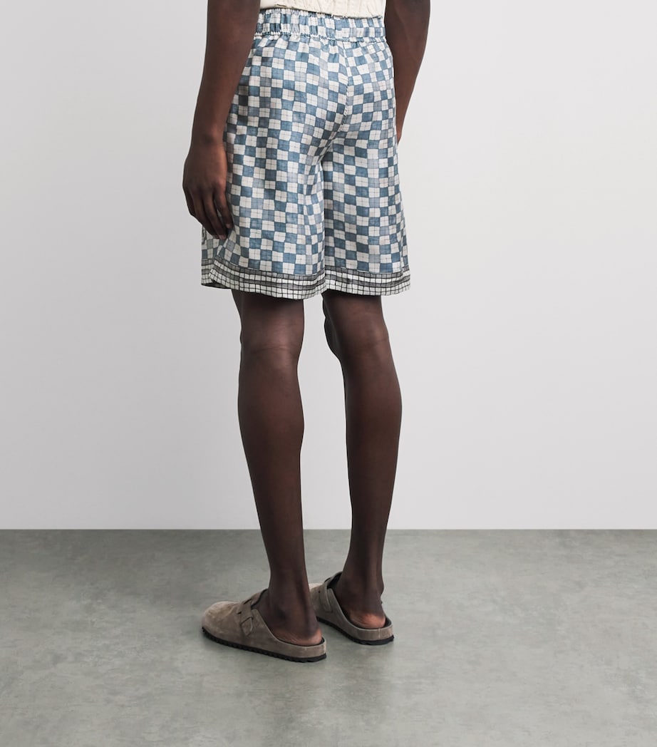 AMIRI Mens Château Crest Shorts Steel Image 5