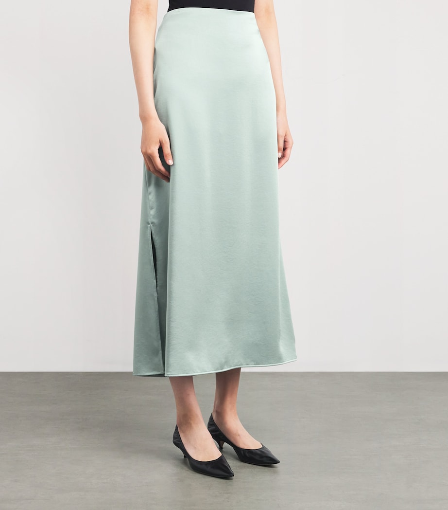 Satin Midi Skirt JADE Image 3