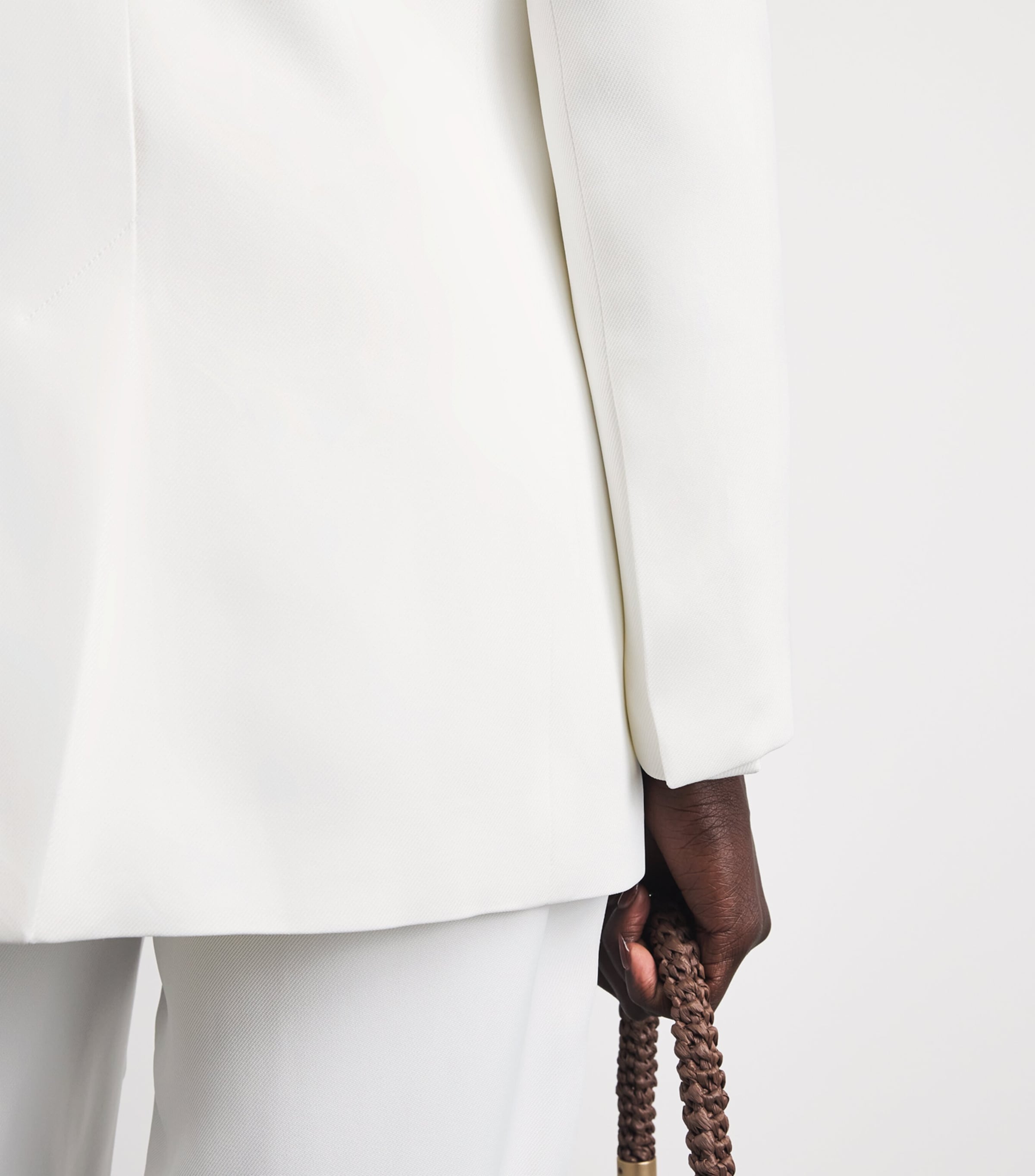 Eleventy Womens Twill Tuxedo Jacket Bianco Image 3