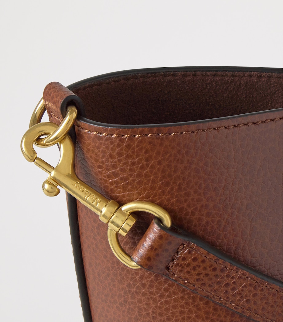 Mini Leather Bayswater Tote Bag OAK Image 4