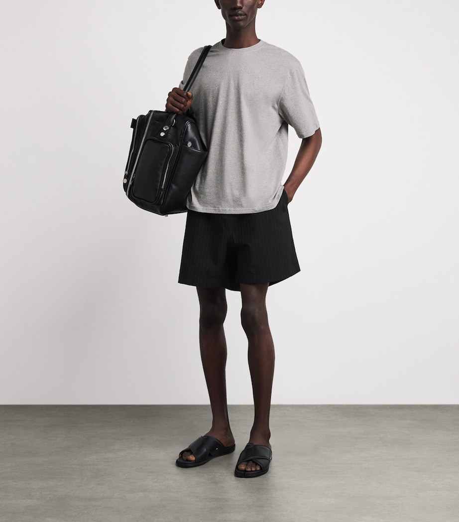Studio Nicholson Mens Cotton Bric T-Shirt Grey Marl Image 2