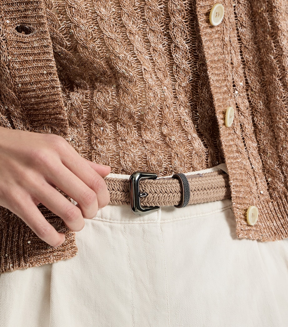 Brunello Cucinelli Stretch-Cotton Braided Belt Cdese Image 3