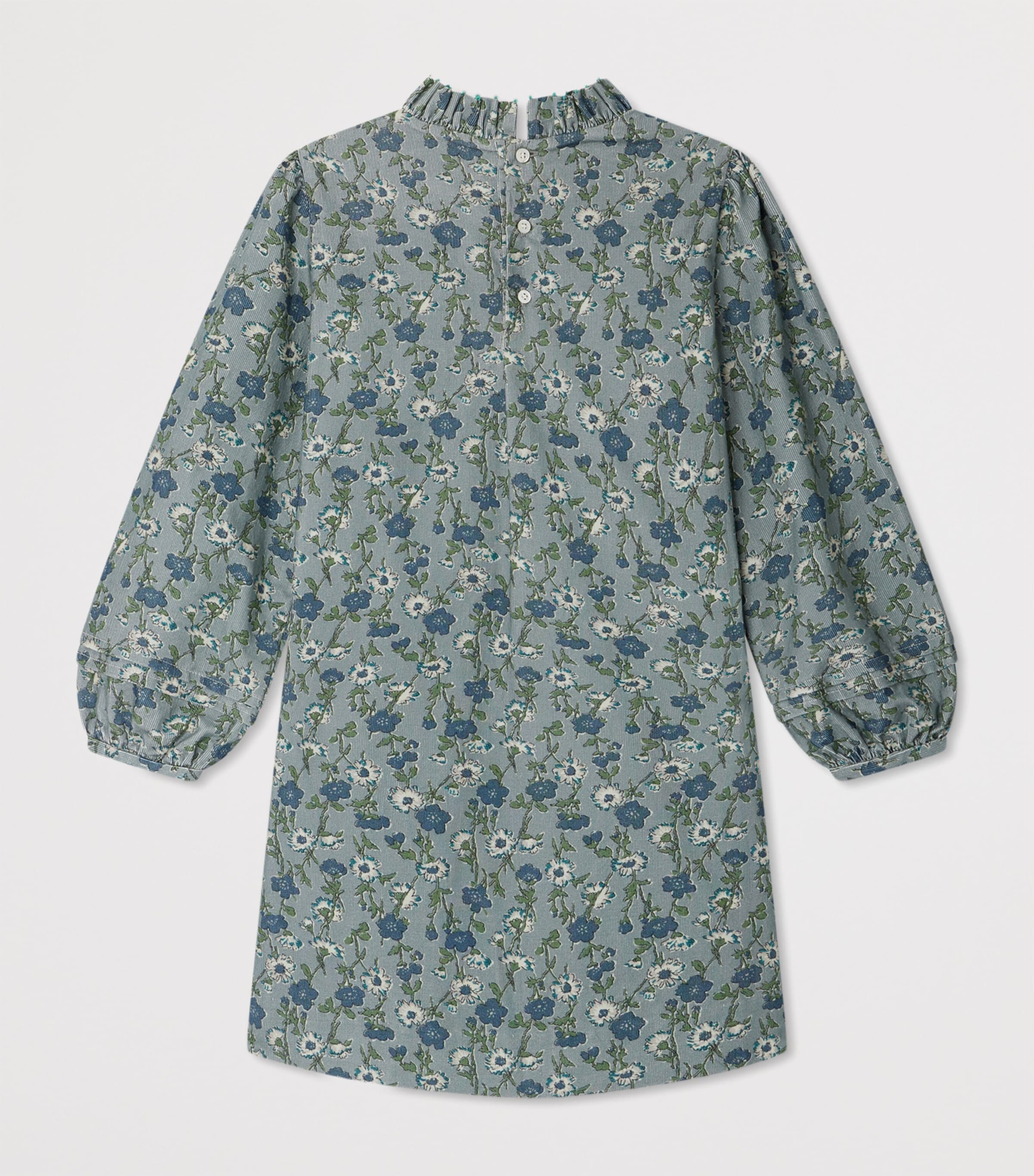 Cotton Topaz Dress (4-8 Years) FL VERT DE GRIS Image 2