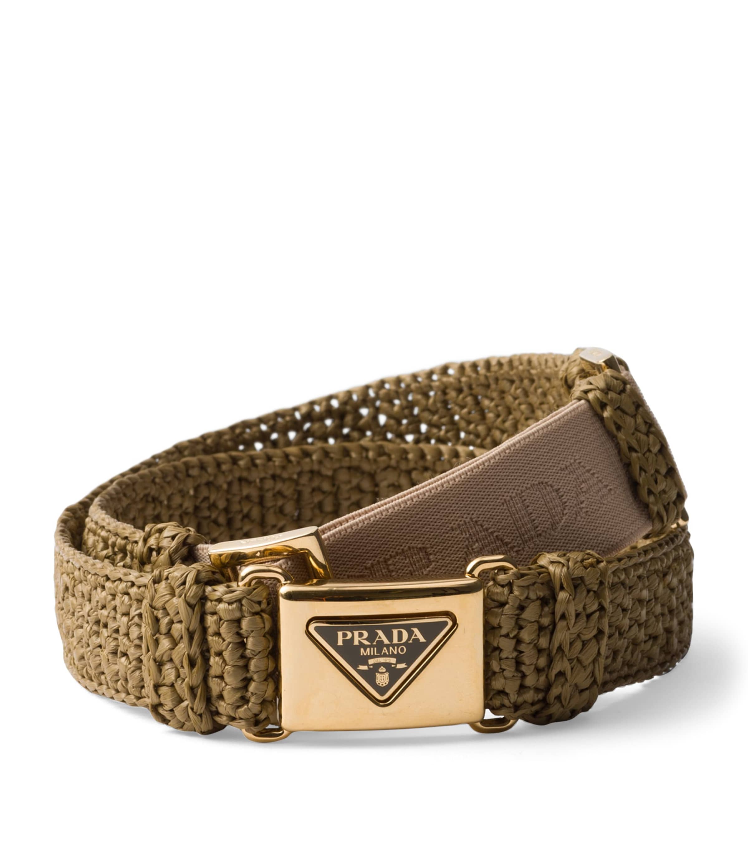 Prada Crochet Logo Belt Image 1