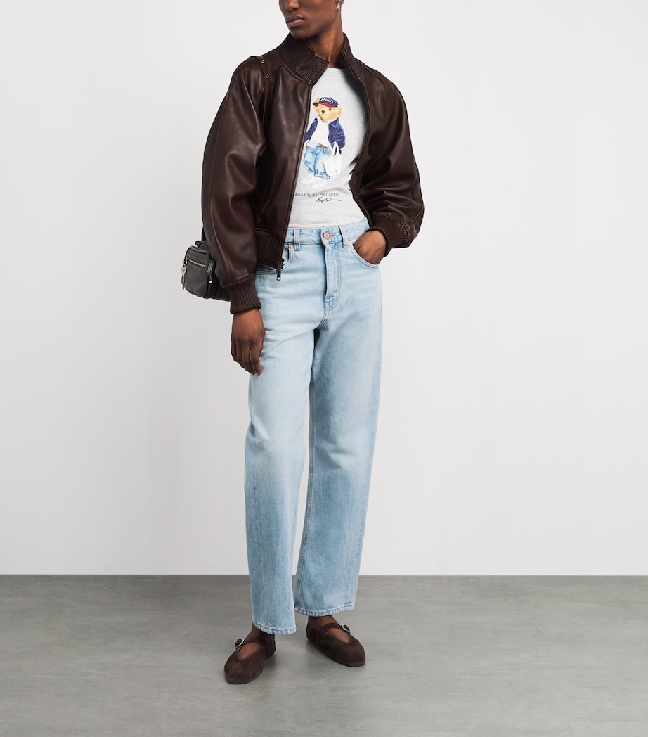 Flight Leather Jacket BROWN Image 2