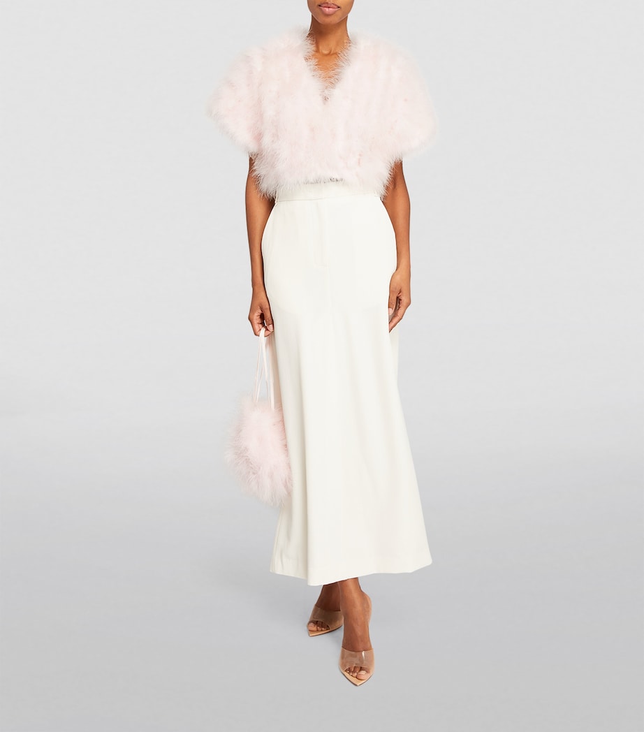 Yves Salomon Womens Feather Short Cape Image 2